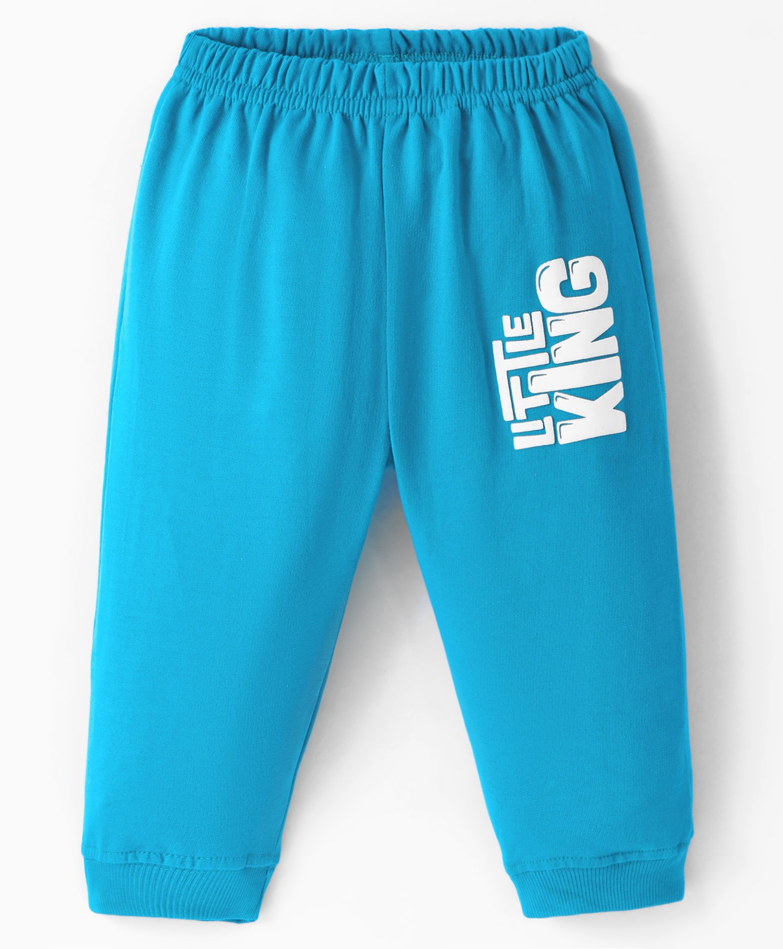 Tango Looper Knit Full Length Lounge Pant With Text Print - Aqua Blue-image-23