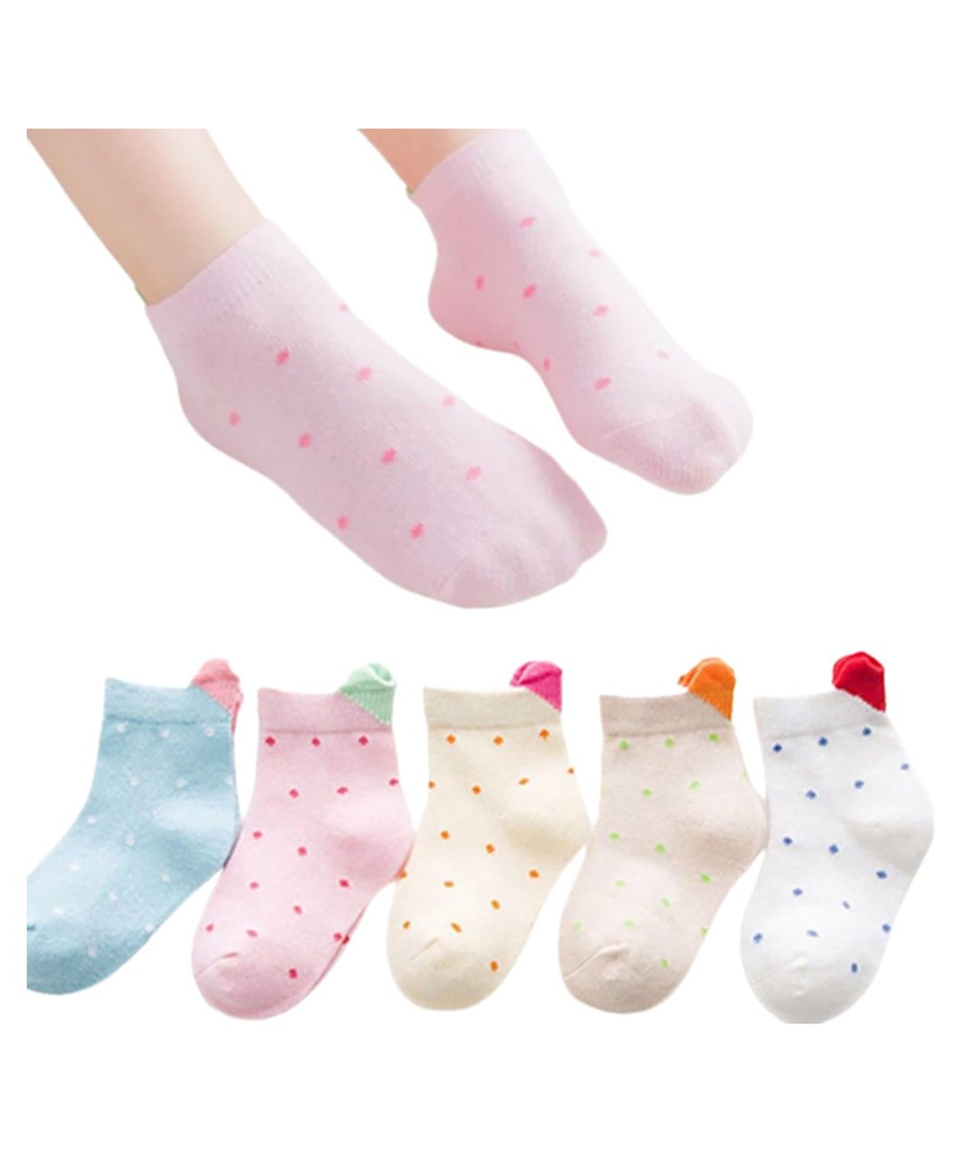 MOMISY Pair of 5 Tube Socks -Multicolor-picture-17