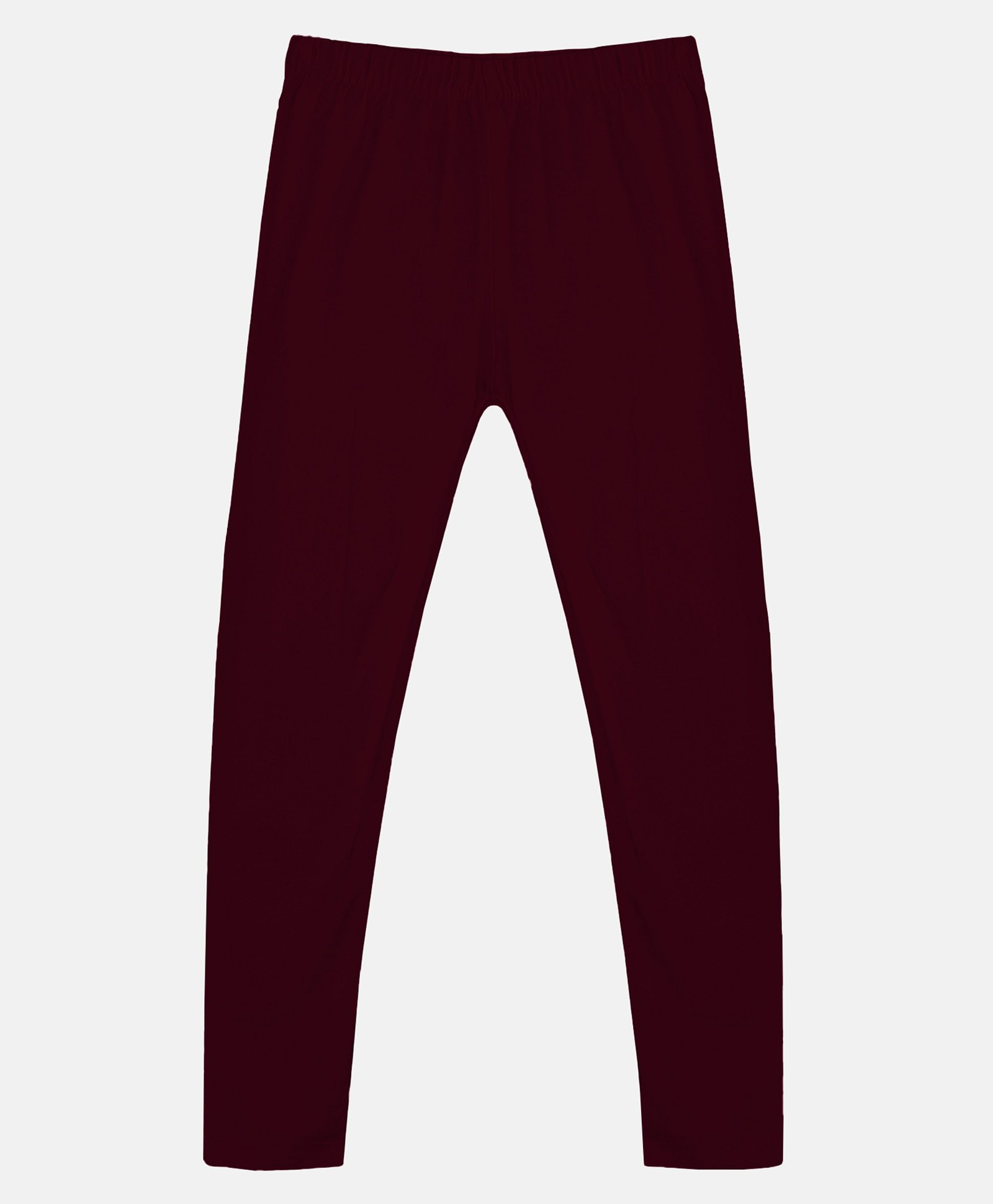 Kiddopanti Solid Ankle Length Leggings - Maroon-picture-24