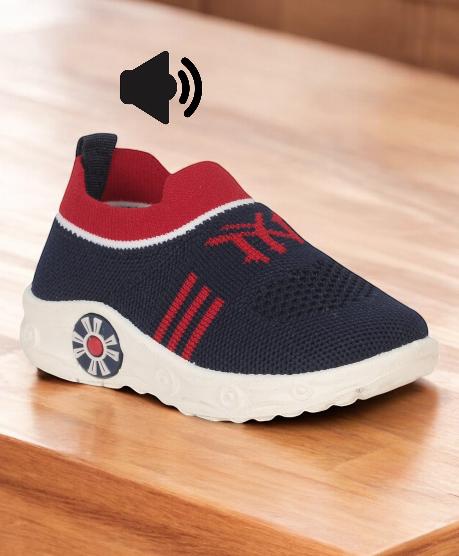Lil Lollipop Abstract Design Slip On Musical Shoes - Navy Blue-image-17