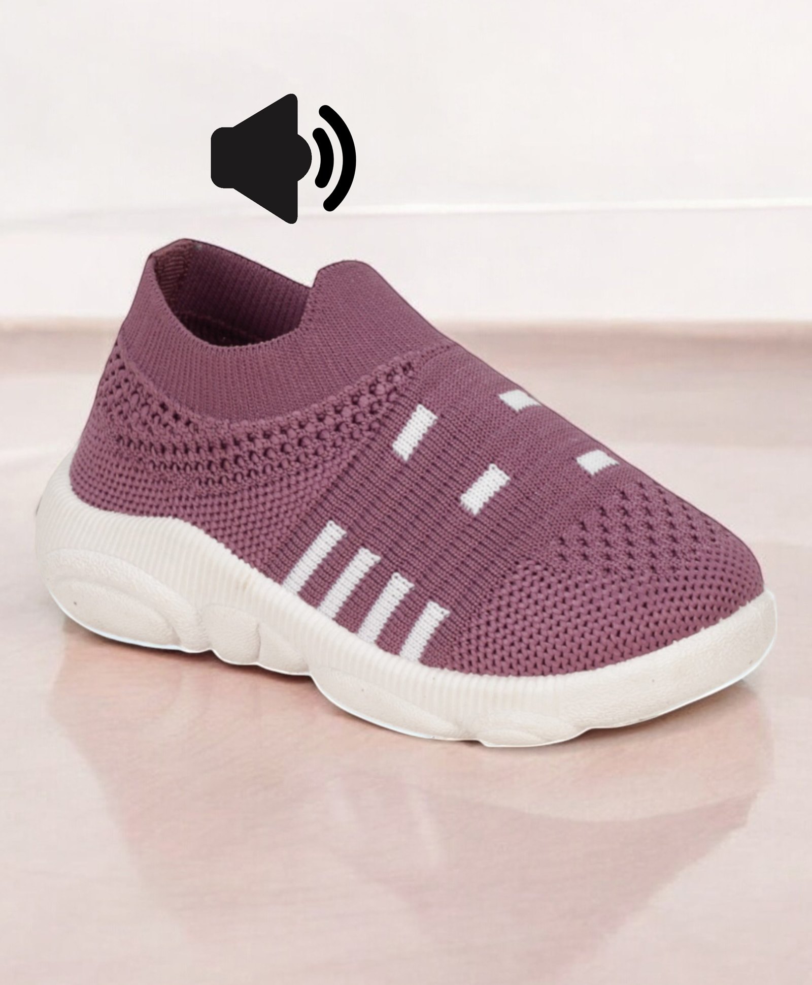 Lil Lollipop Mesh Detailed Slip On Musical Shoes - Purple-picture-31