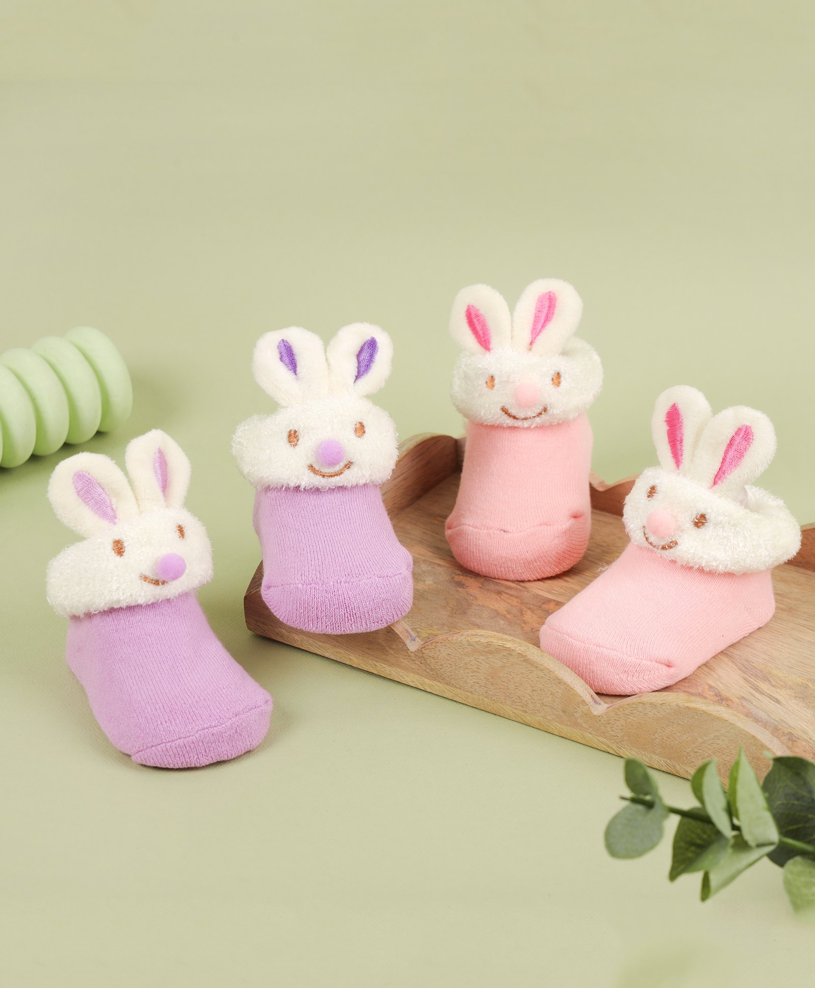 Kicks & Crawl Pack Of 2 Bunny Friends - Pink & Purple-image-16
