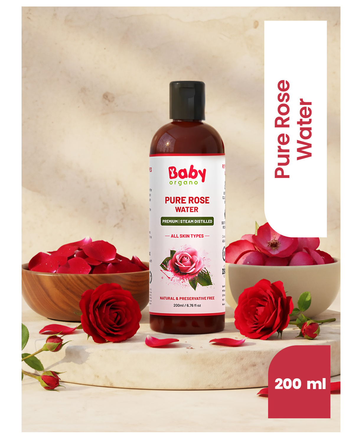 Babyorgano Premium Rose Water - 200 ml-picture-26
