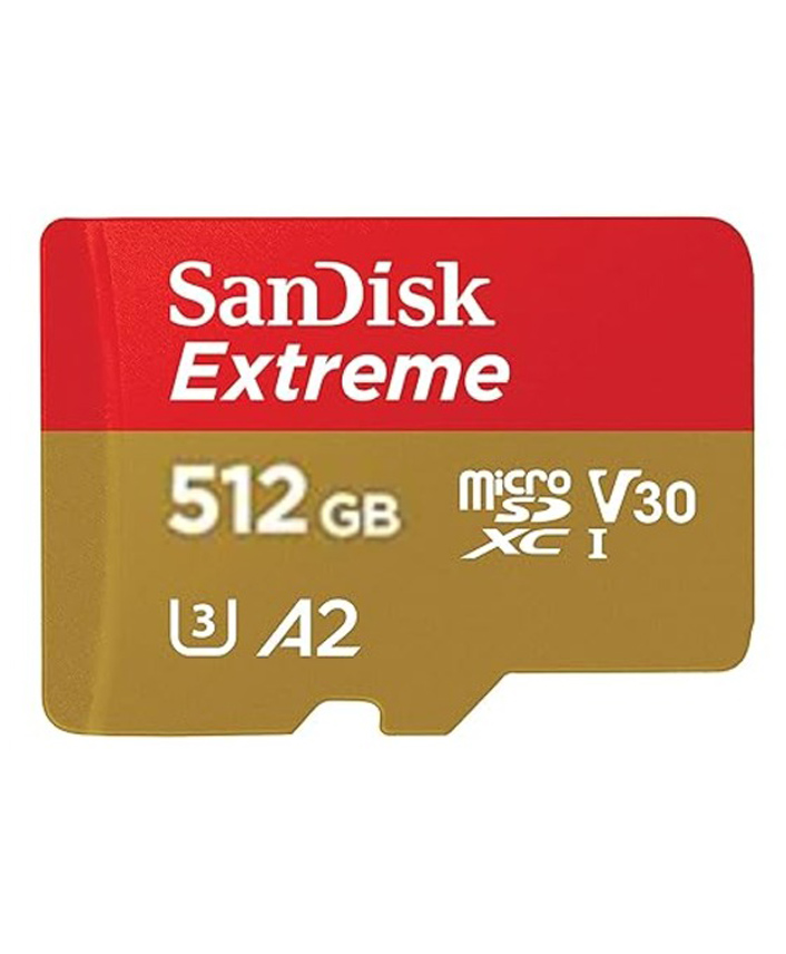 SanDisk microSD Memory Card 512GB V30 Extreme UHS-I for 4K Video on Smartphones, Action Cams & Drones (Red Brown)-image-2