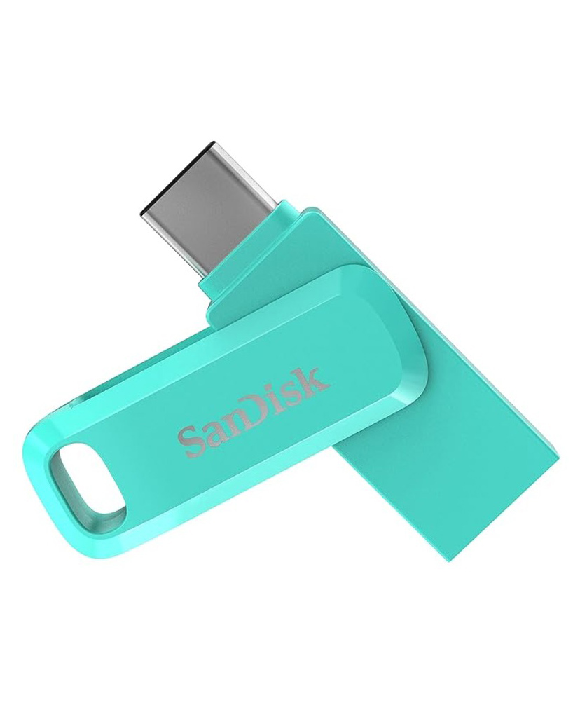SanDisk Type C Pen Drive for Mobile 128 GB Ultra Dual Drive Go usb3.0 (Green)-picture-1