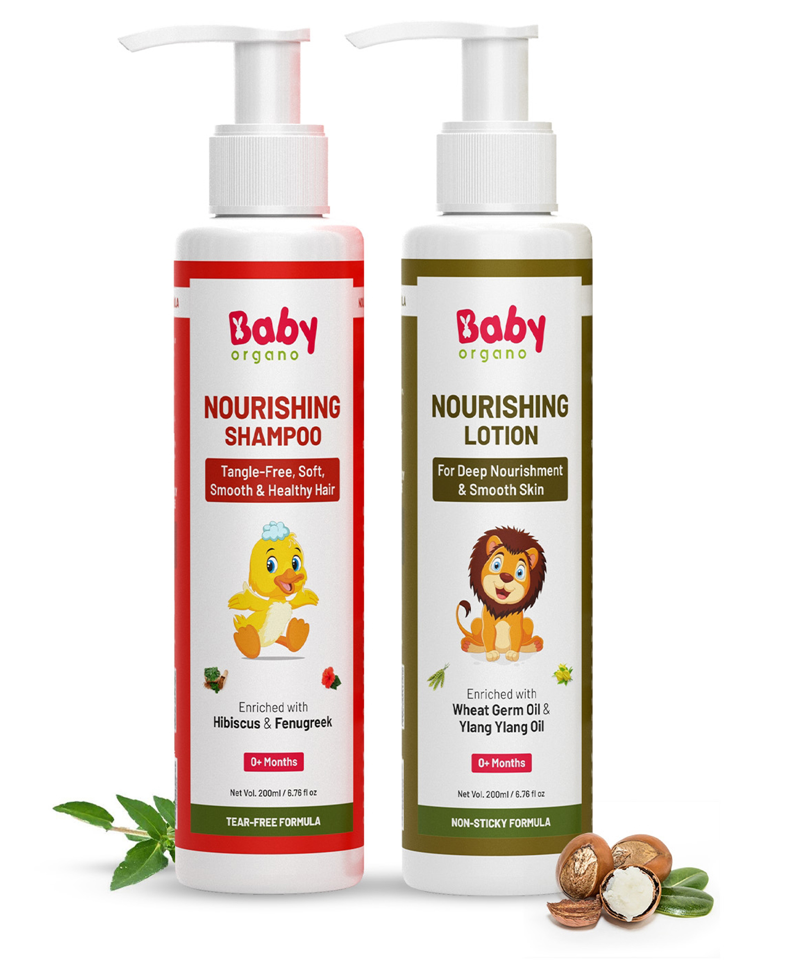 Babyorgano Baby Shampoo & Body Lotion Combo for Newborns, 200ml Each-picture-27