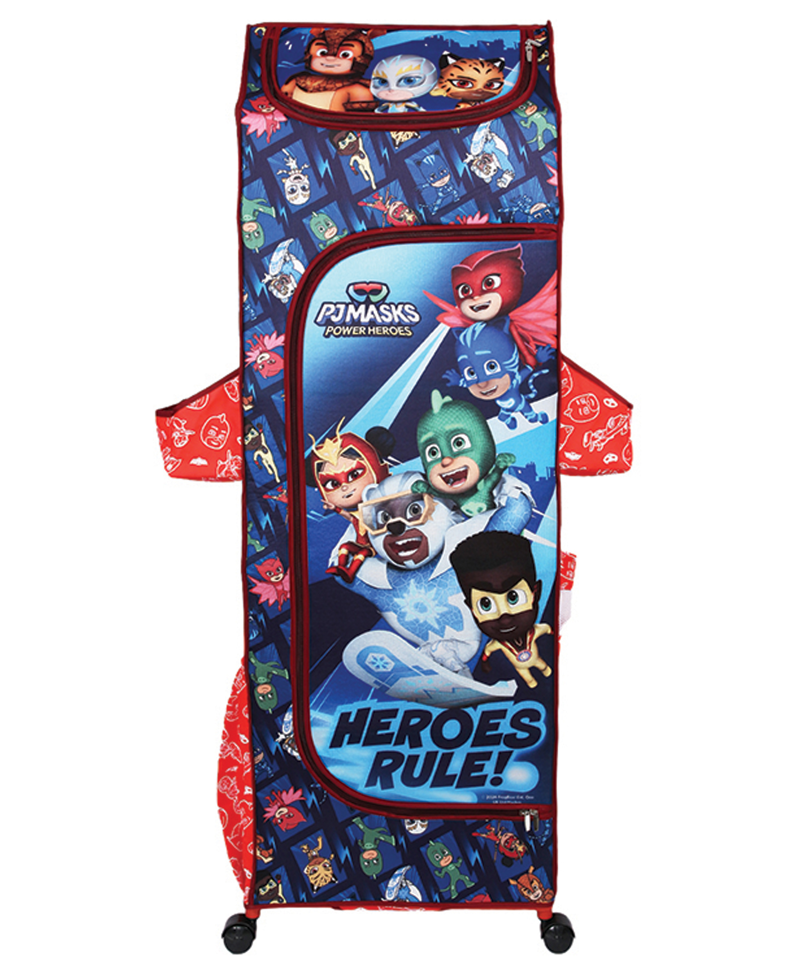 KUDOS HASBRO PJ Masks Wardrobe Wonder Cub 5 Shelves Foldable Wardrobe - Red-picture-23