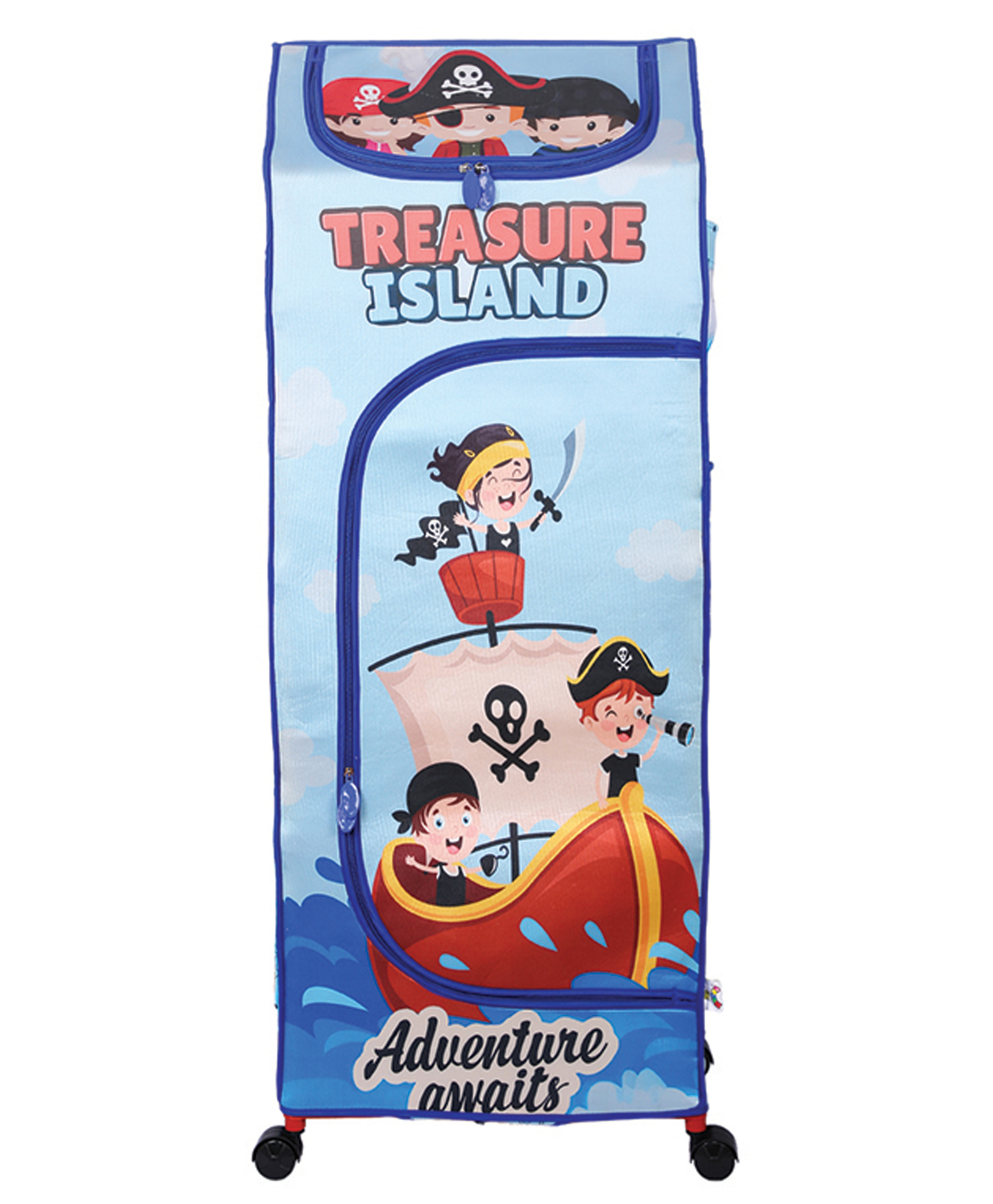 KUDOS Character Edition Pirates' Wonder Cub 4 Shelves Foldable Wardrobe - Blue-image-46