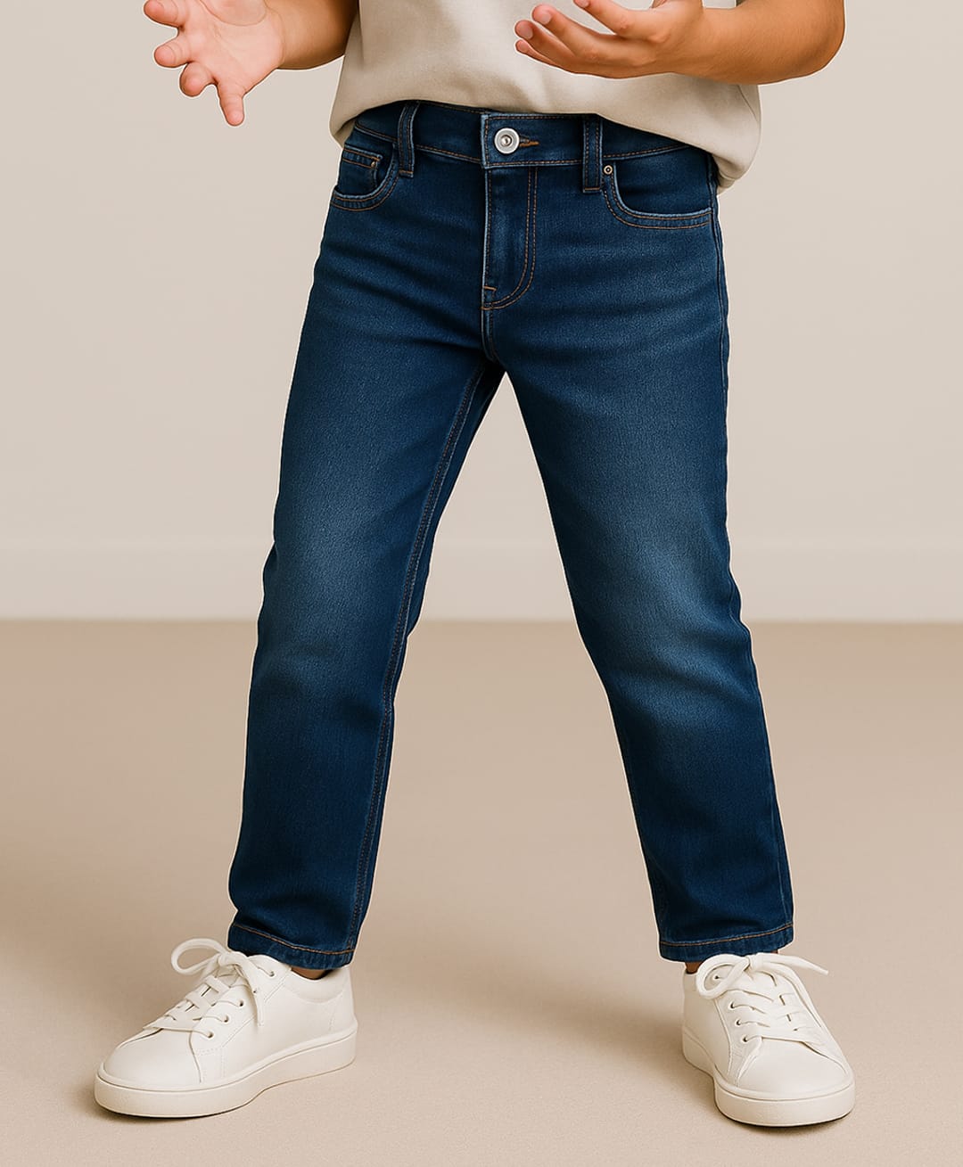 Tales & Stories Denim Mid Wash  Stretchable Jeans - Blue-picture-27