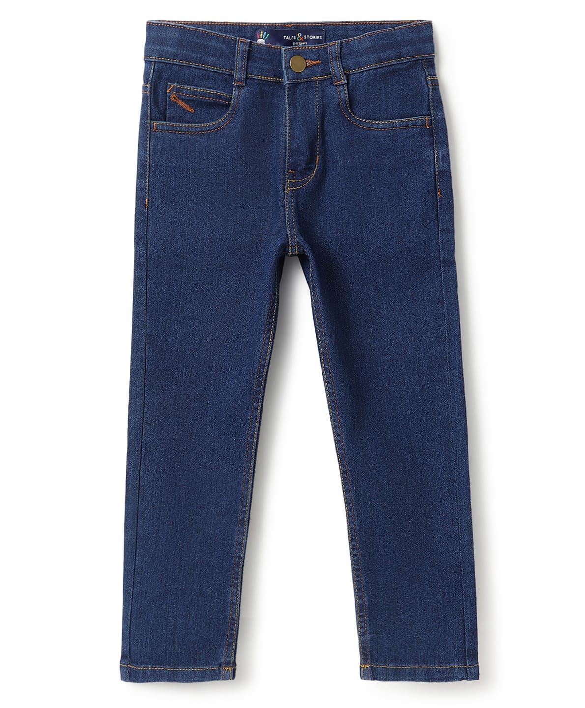 Tales & Stories Denim Solid Slim Fit Stretchable Jeans - Blue-picture-20
