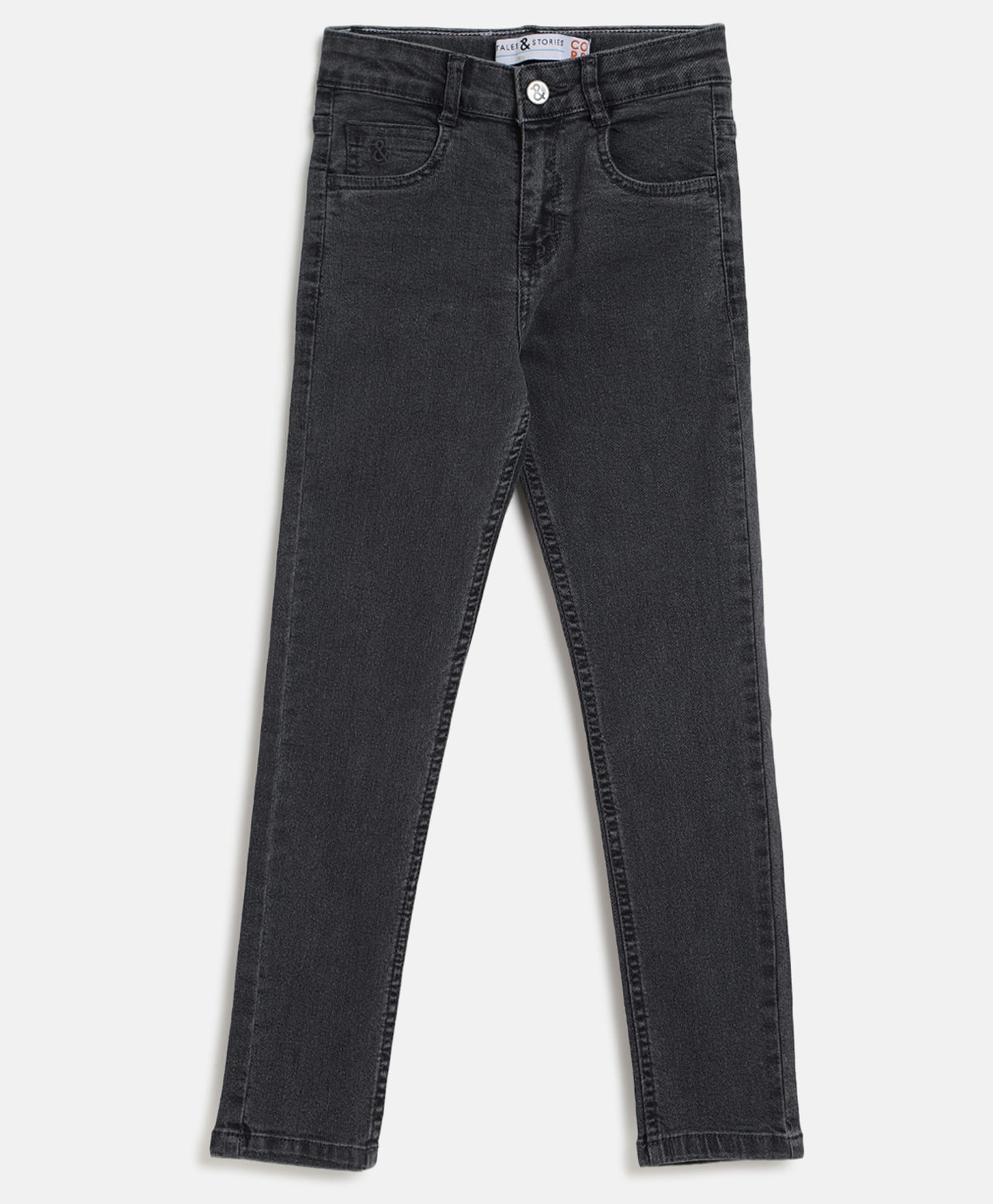 Tales & Stories Denim Solid Slim Fit Jeans - Black-picture-27