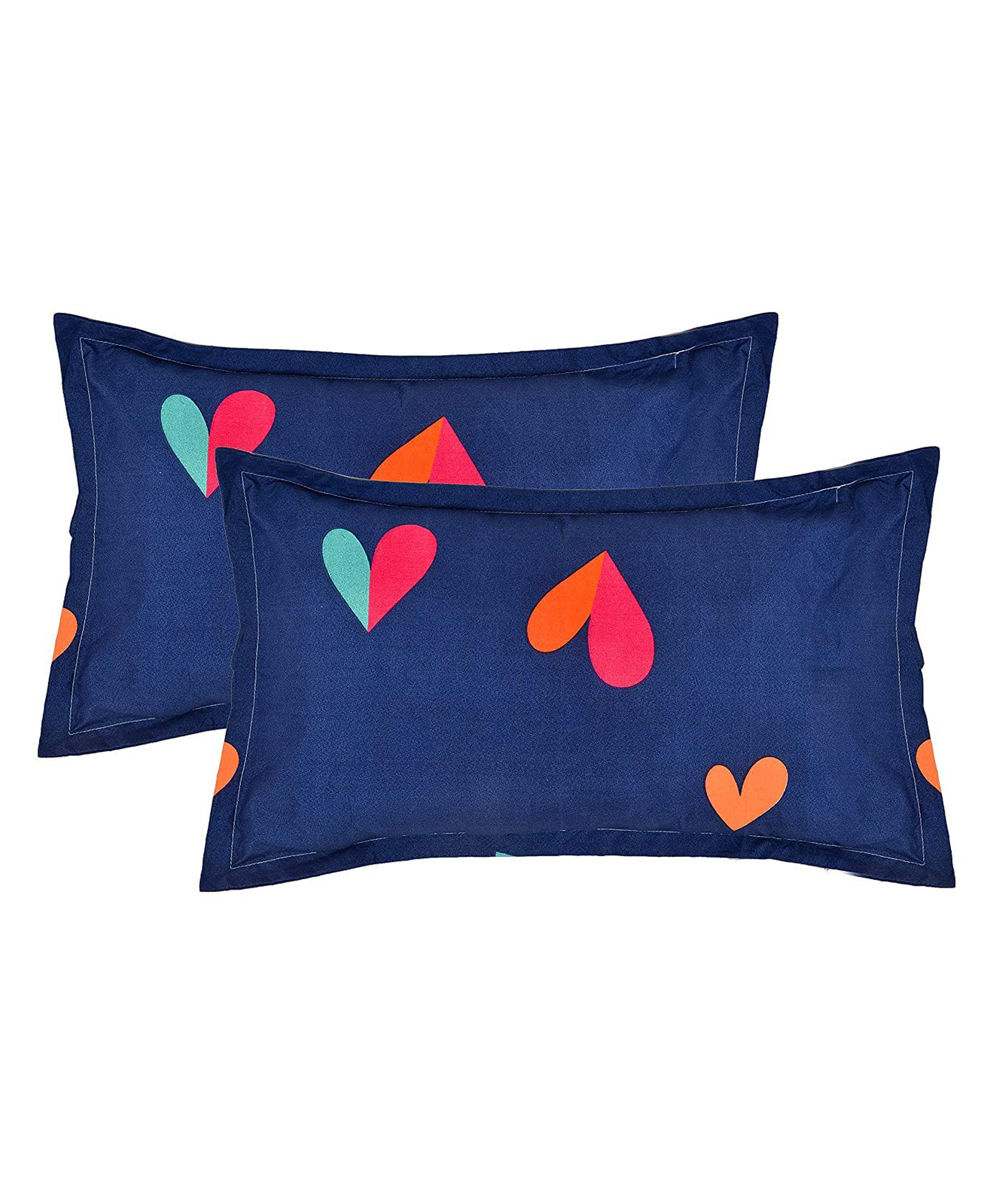 RRC Super Soft Brushed Microfiber Cotton Standard Size Pillow Cover - Blue-picture-19