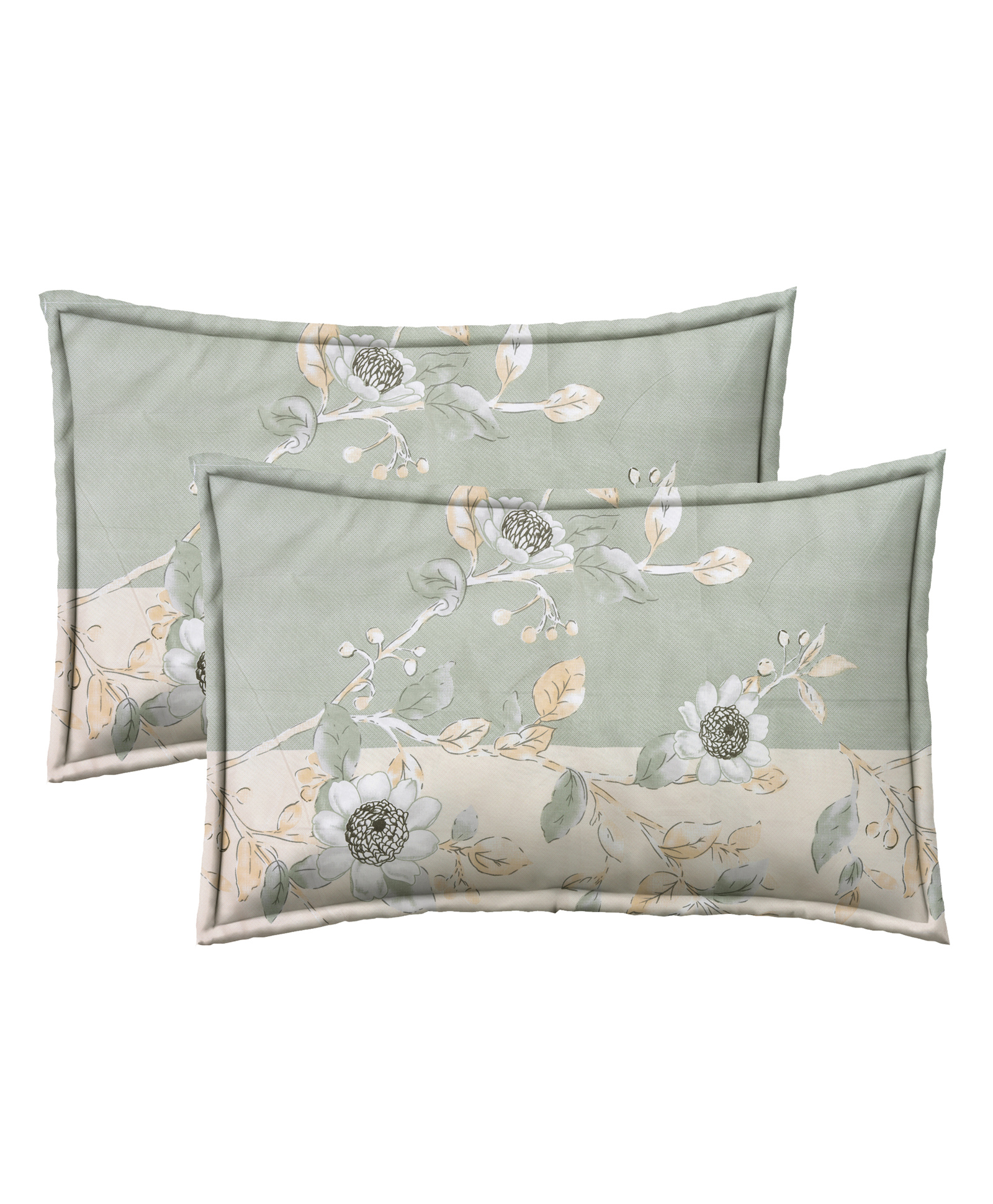 RRC Super Soft Brushed Microfiber Cotton Standard Size Pillow Cover - Olive-picture-22