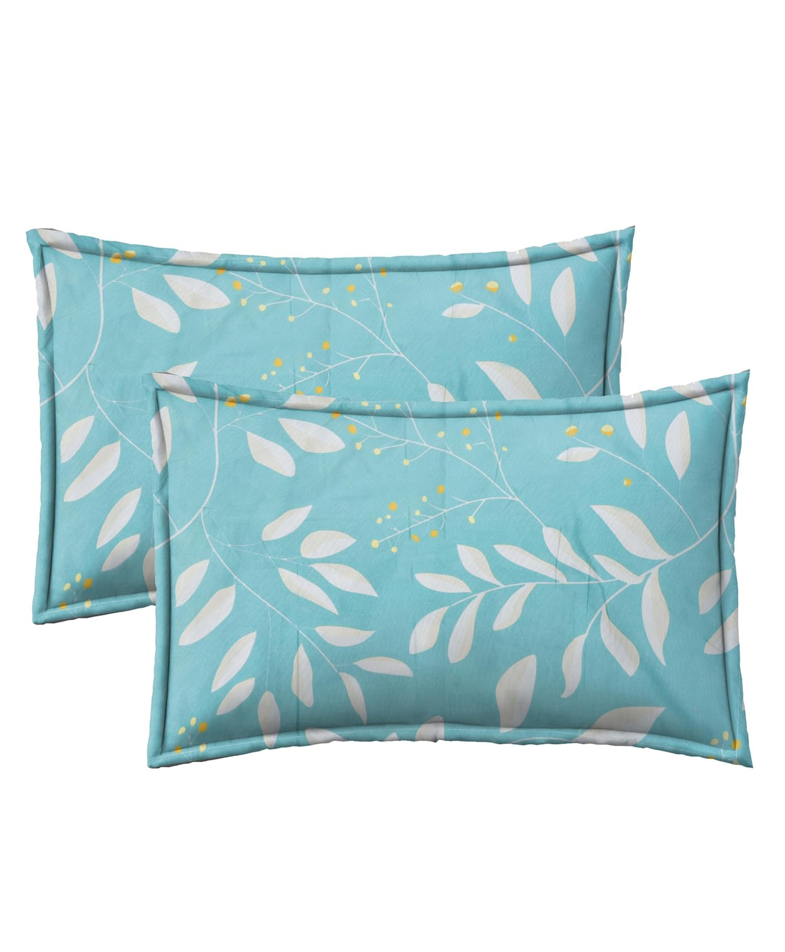 RRC Super Soft Brushed Microfiber Cotton Standard Size Pillow Cover - Turquoise-image-2