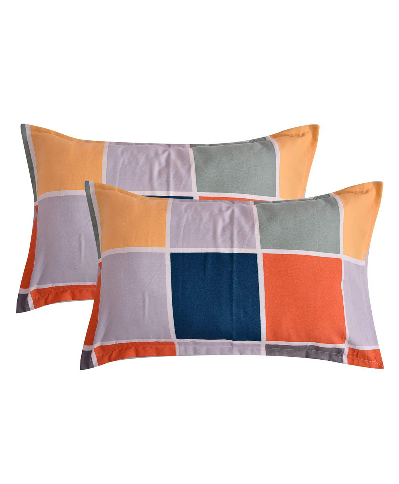 RRC Super Soft Brushed Microfiber Cotton Standard Size Pillow Cover - Multicolor-picture-17