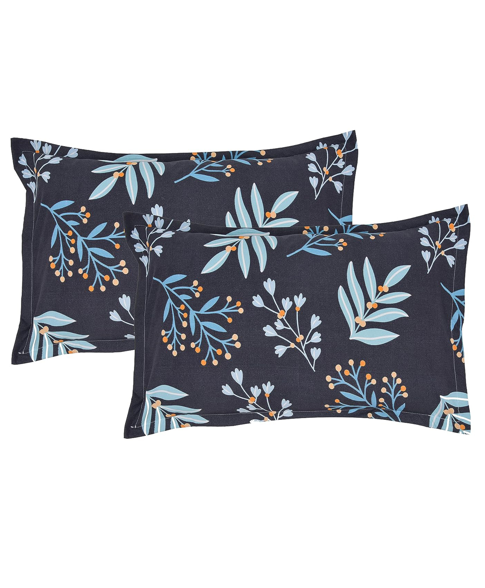 RRC Super Soft Brushed Microfiber Cotton Standard Size  Pillow Cover - Navy Blue-picture-18