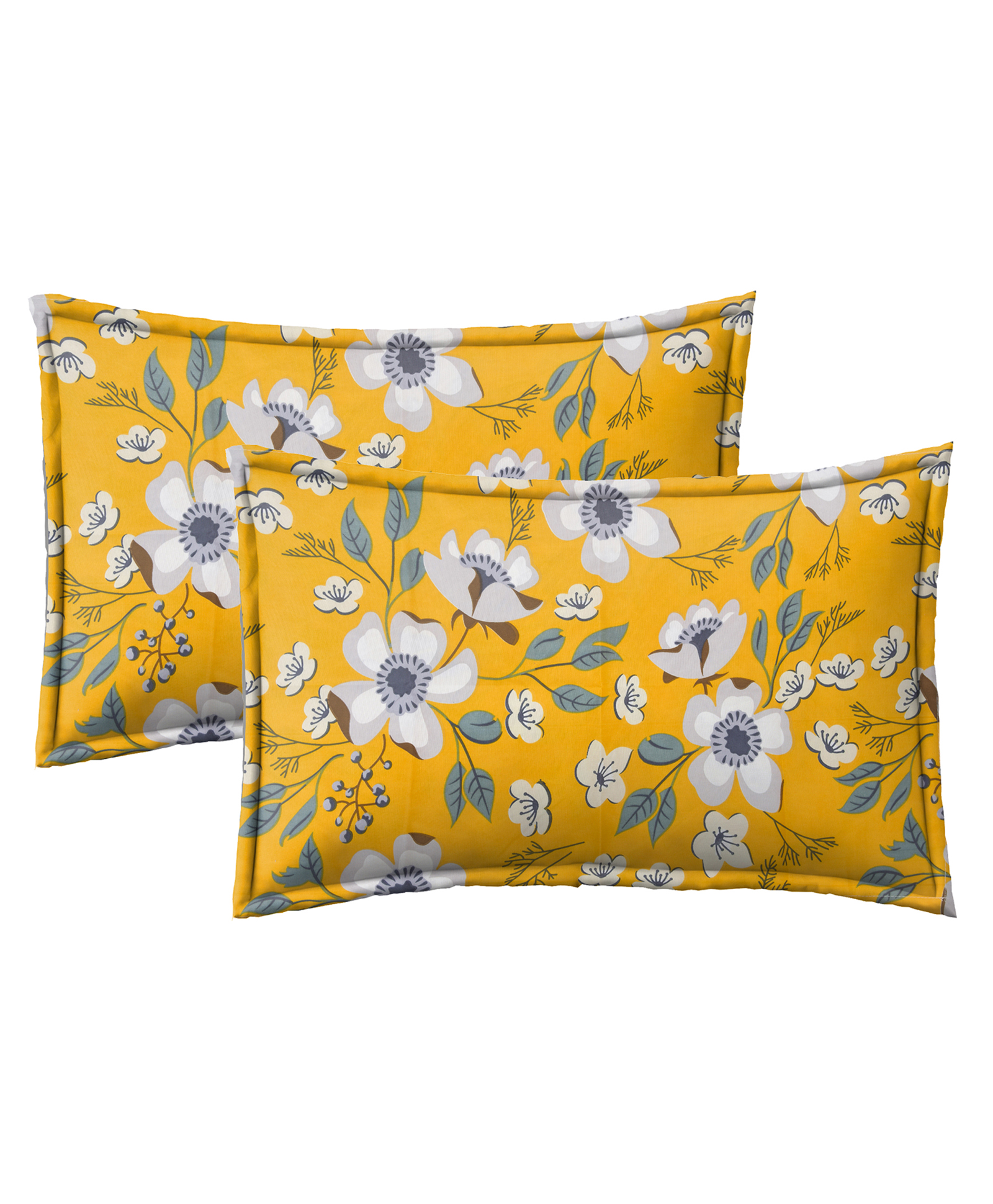 RRC Super Soft Brushed Microfiber Cotton Standard Size Pillow Cover - Yellow-picture-23