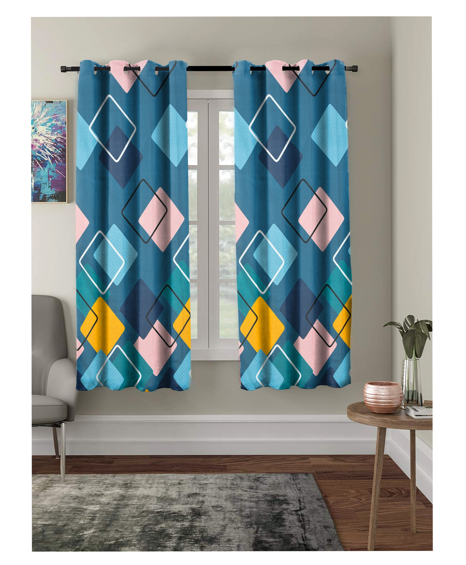 RRC Super Soft Brushed Microfiber Cotton Curtains For Window - Green-image-47