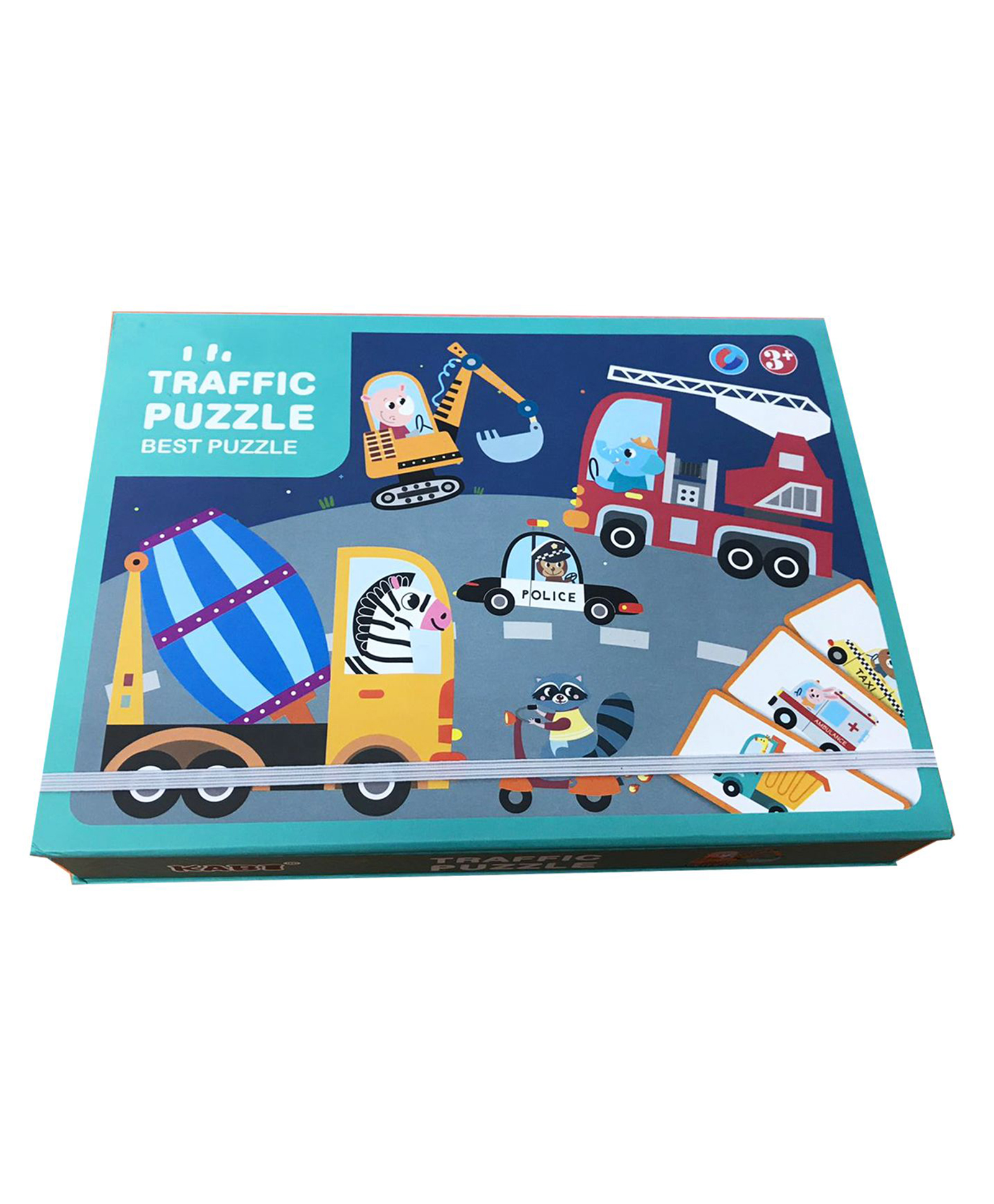 Urbane chic Magnetic 2 in 1  Traffic Theme Puzzle Box Magnetic Puzzles Toys with Drawing Board for Kids  Multi-Functional Painting Book & Magnetic Puzzles-  Traffic-Multicolor-image-8
