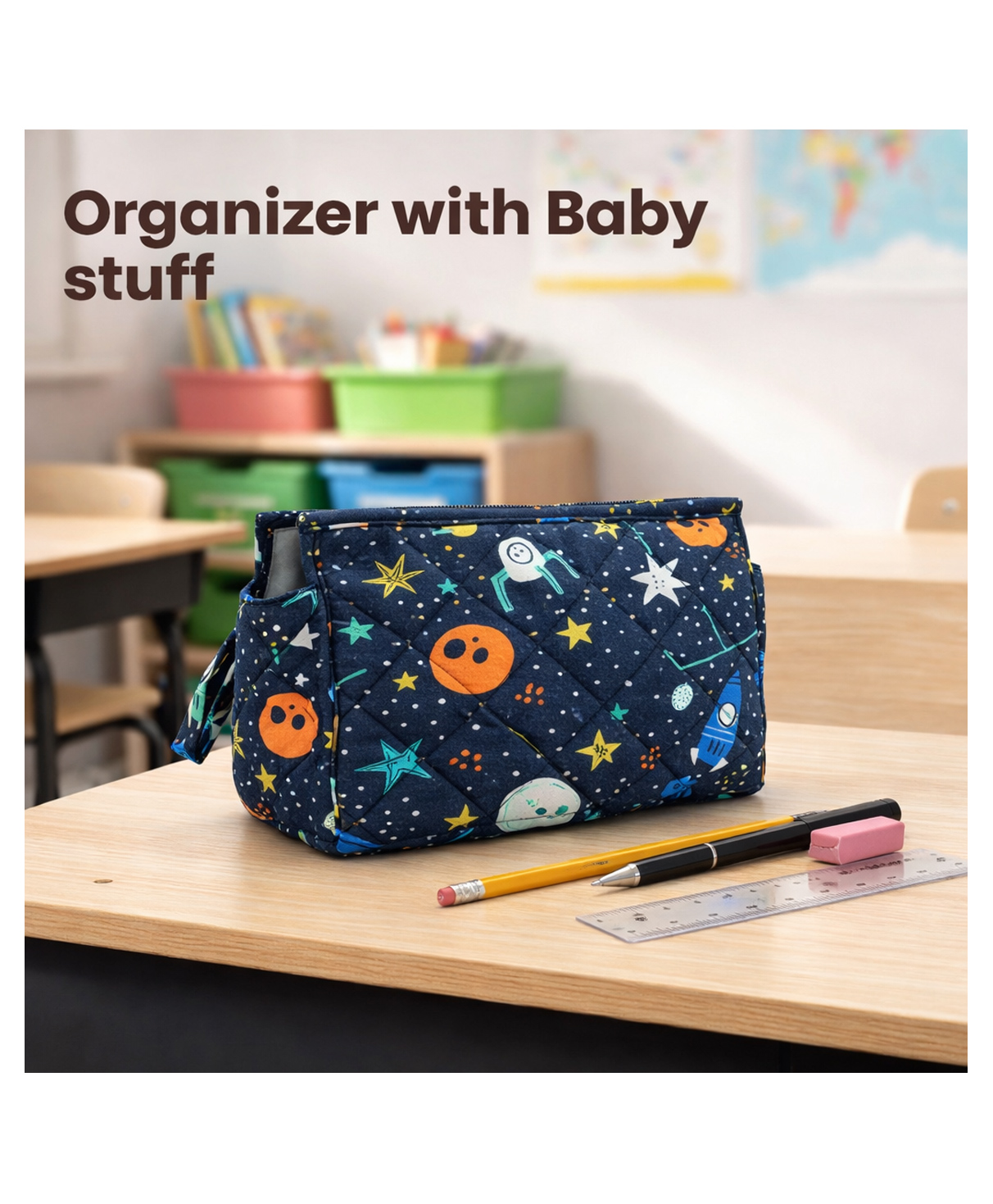 Playful Plunge 3-Zip Toiletries Organizer - Outer Space-image-46