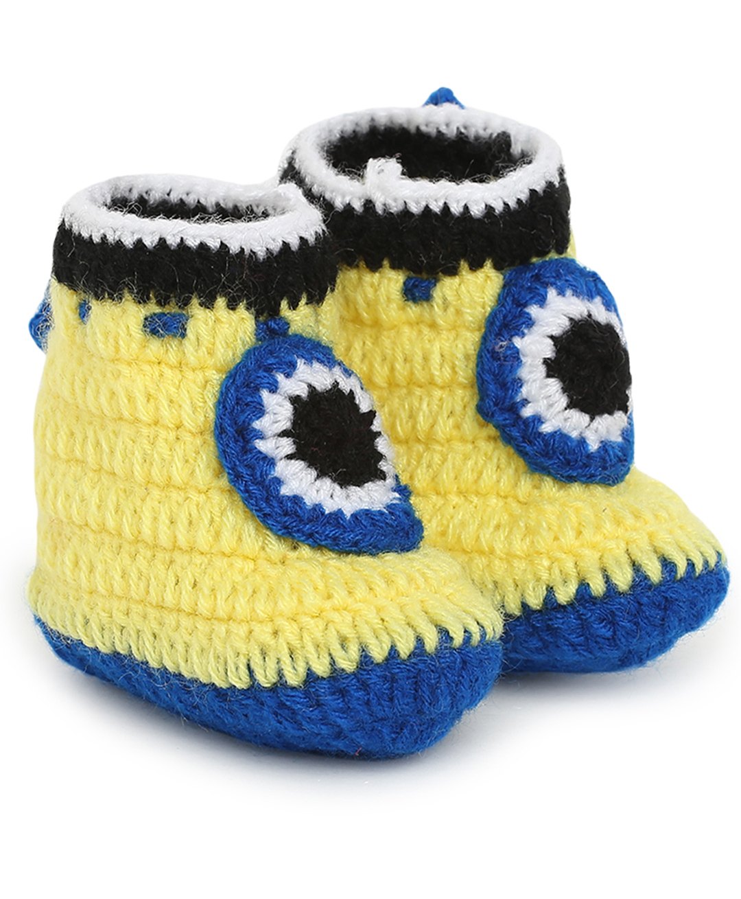 MayRa Knits Hand Knitted Evil Eye Crochet Booties  - Yellow-picture-28