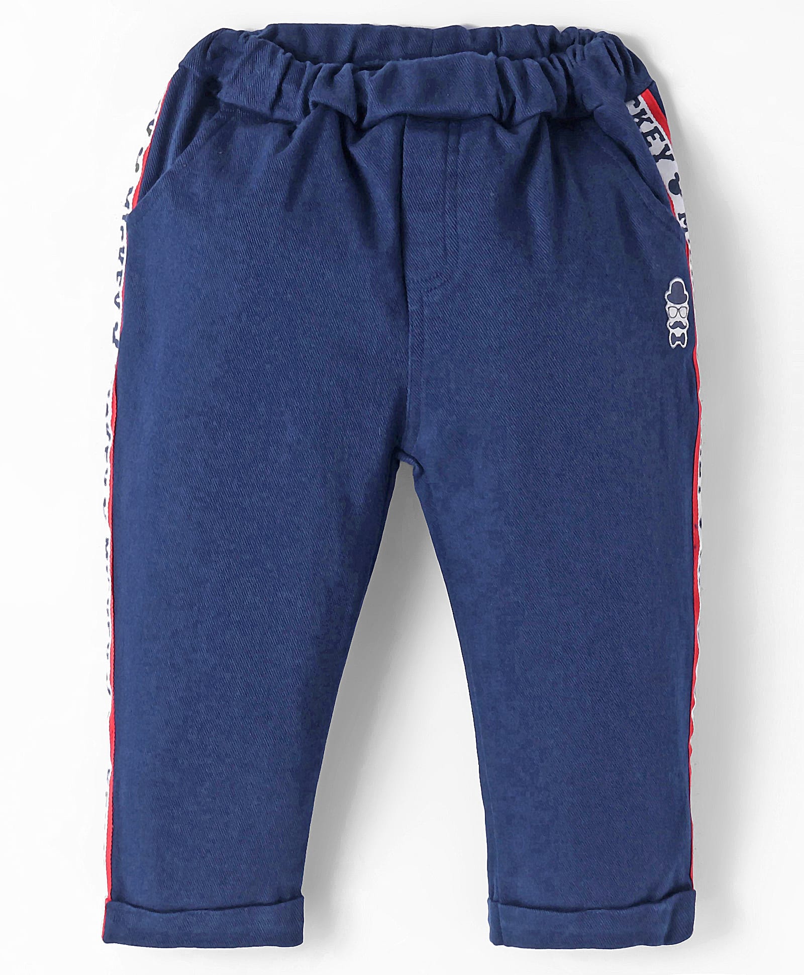 Ollypop Resin Knit Full Length Trouser with Tape Detailing - Blue-picture-28