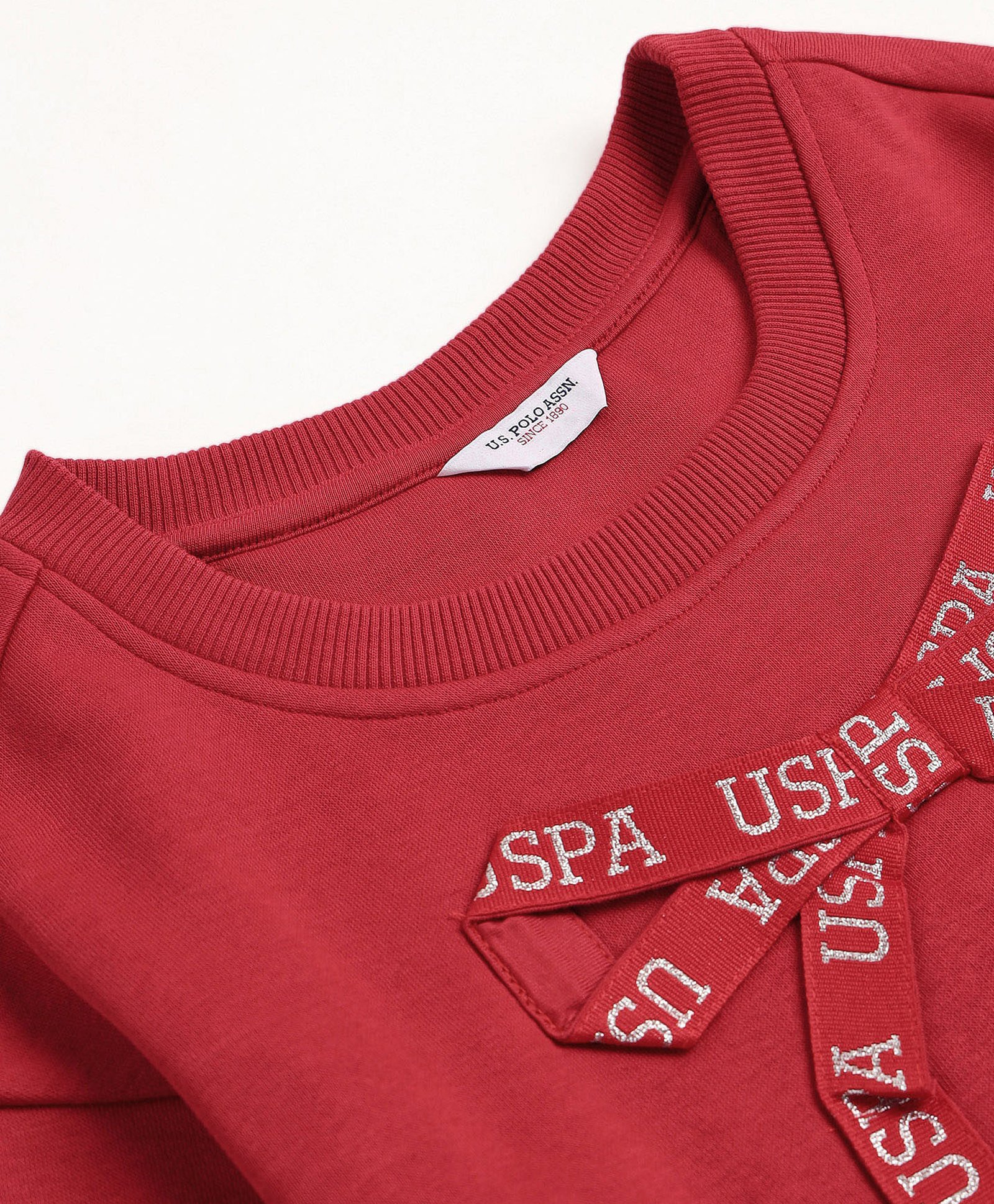 ssa✴︎ Buy US Polo Assn Cotton Knit Full Sleeves Sweatshirt With Bow