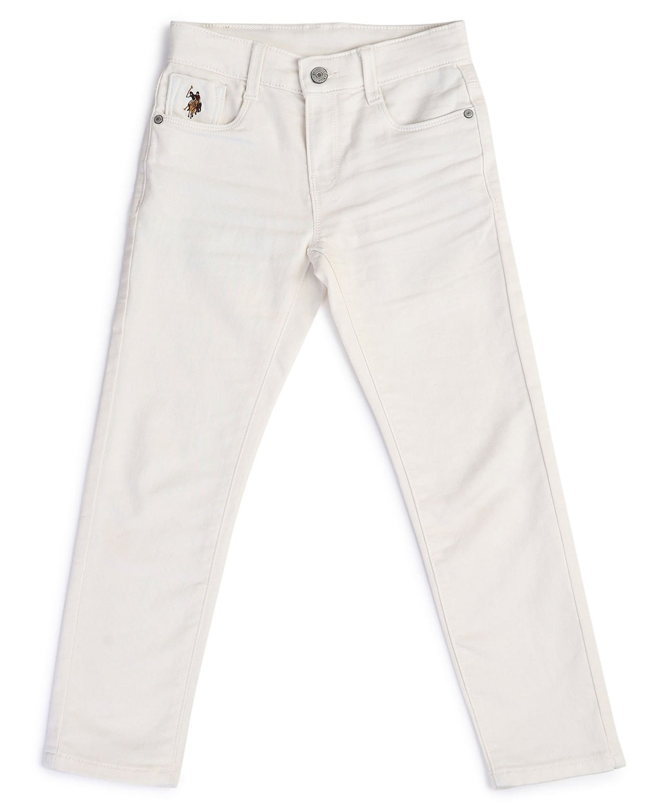 US Polo Assn Cotton Knit Full Length Solid Jeans - White-picture-22
