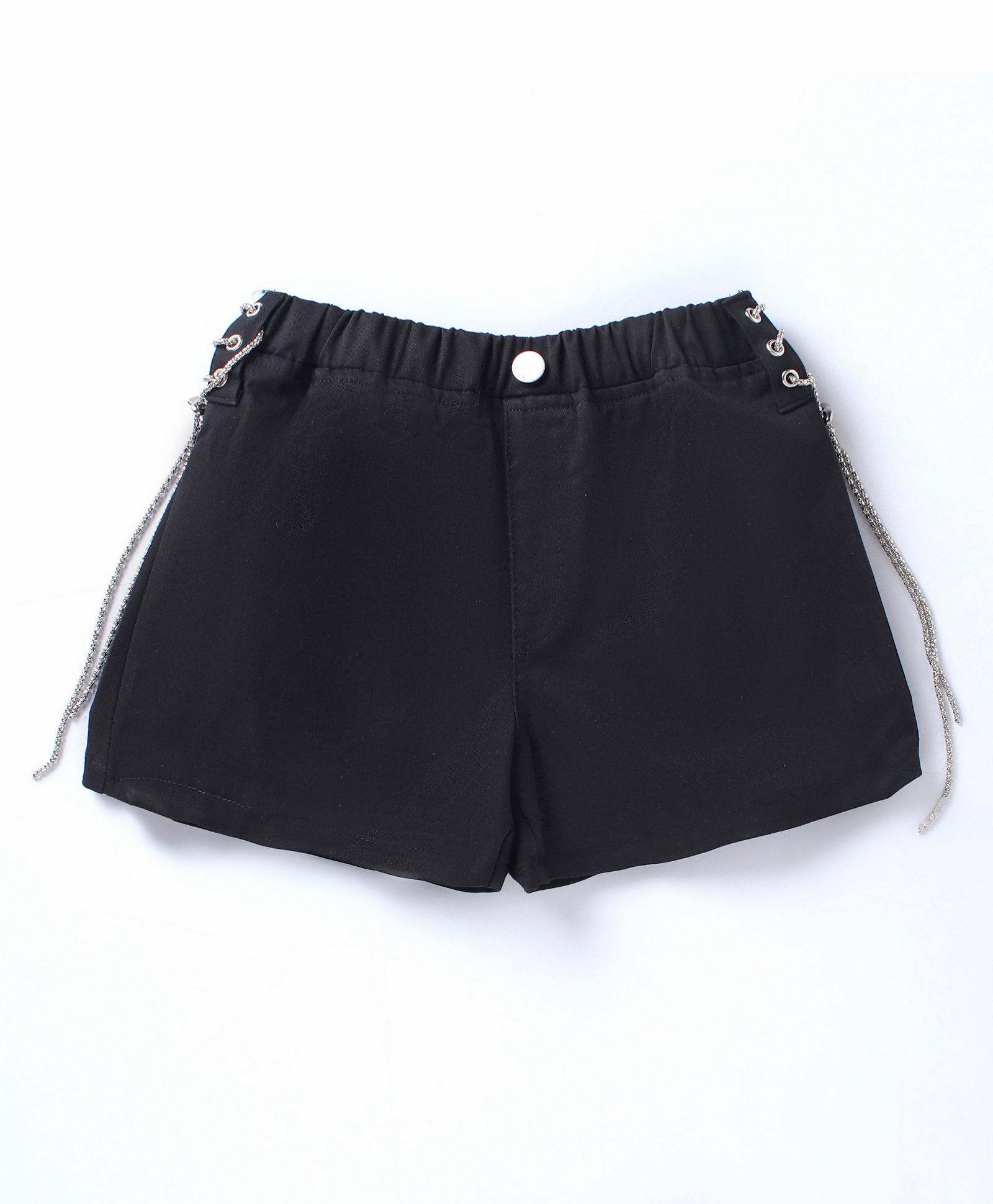 Kookie Kids Knit Mid Thigh Length Solid Shorts - Black-picture-24