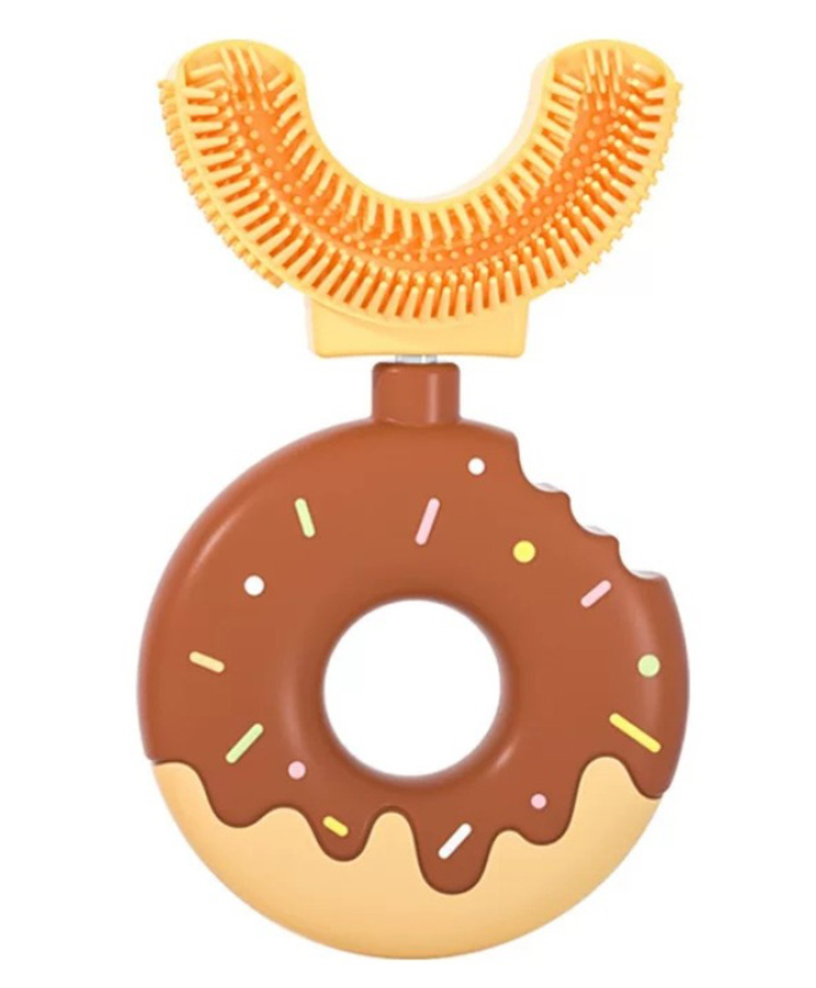 Soft Silicone Donut Shaped BPA-Free Baby Teether - Yellow-image-21