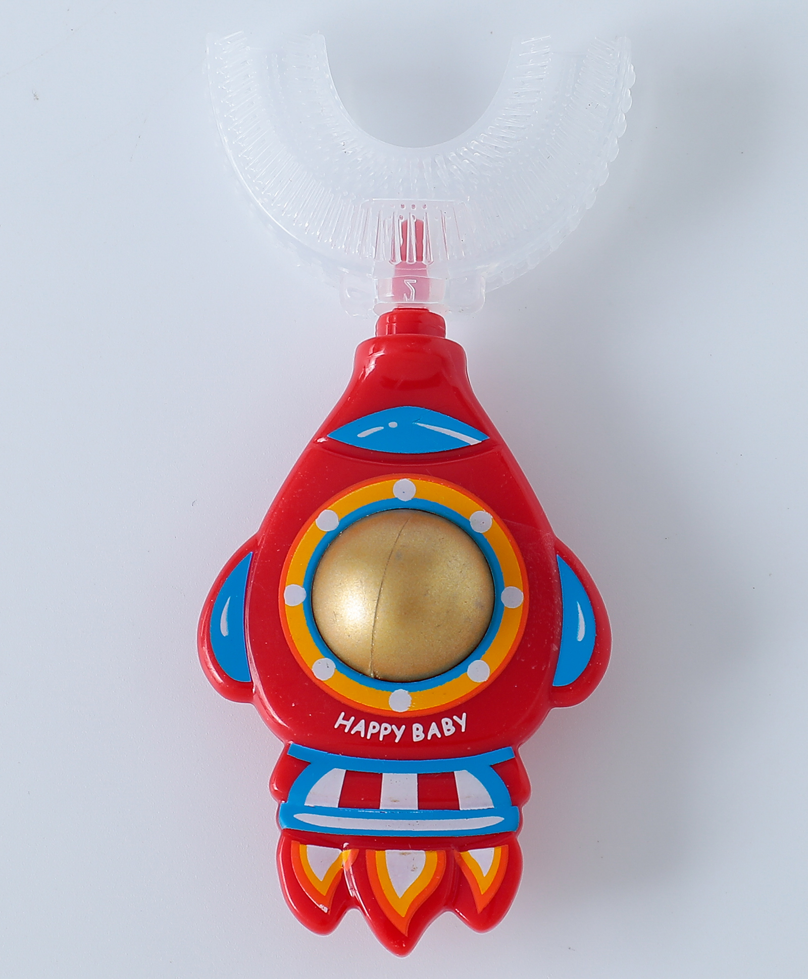 Soft Silicone Space Themed BPA-Free Baby Teether -Red-image-47
