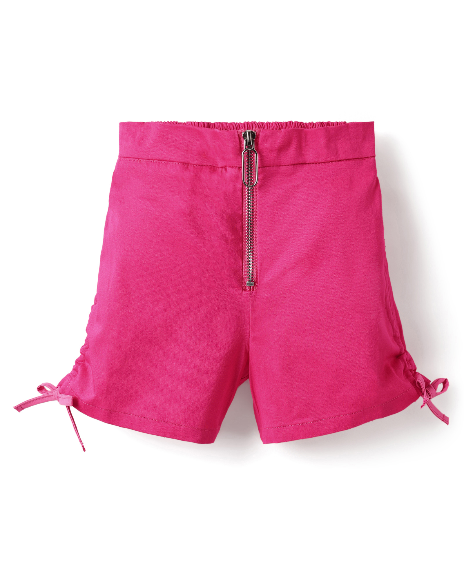 Kookie Kids Knit Knee Length Solid Color Shorts - Pink-picture-31