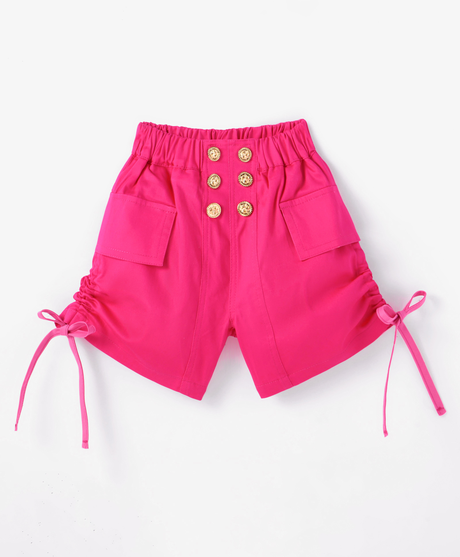 Kookie Kids Knit Mid Thigh Length Solid Shorts - Pink-picture-26