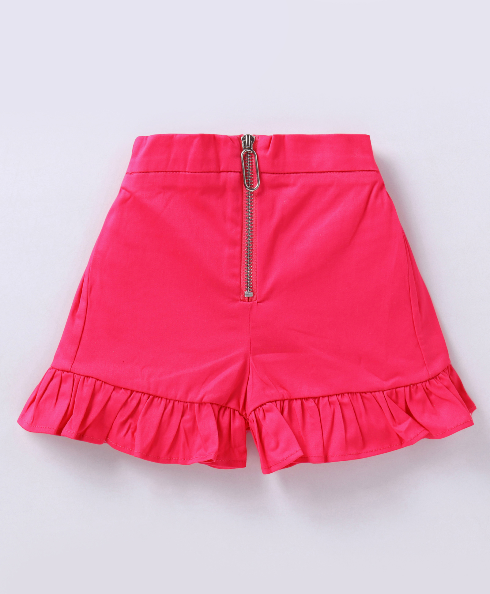 Kookie Kids Knit Mid Thigh Length Solid Shorts - Pink-picture-27