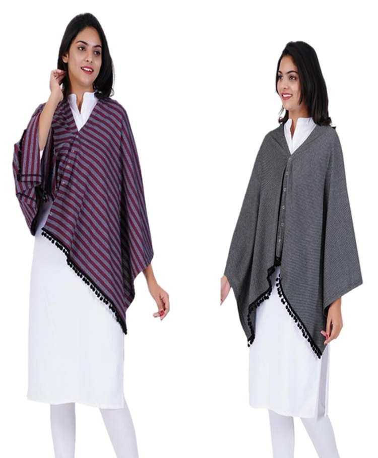 AGUILA Multi Purpose Feeding Shawl Pack Of 2 - Black-Pink-image-47