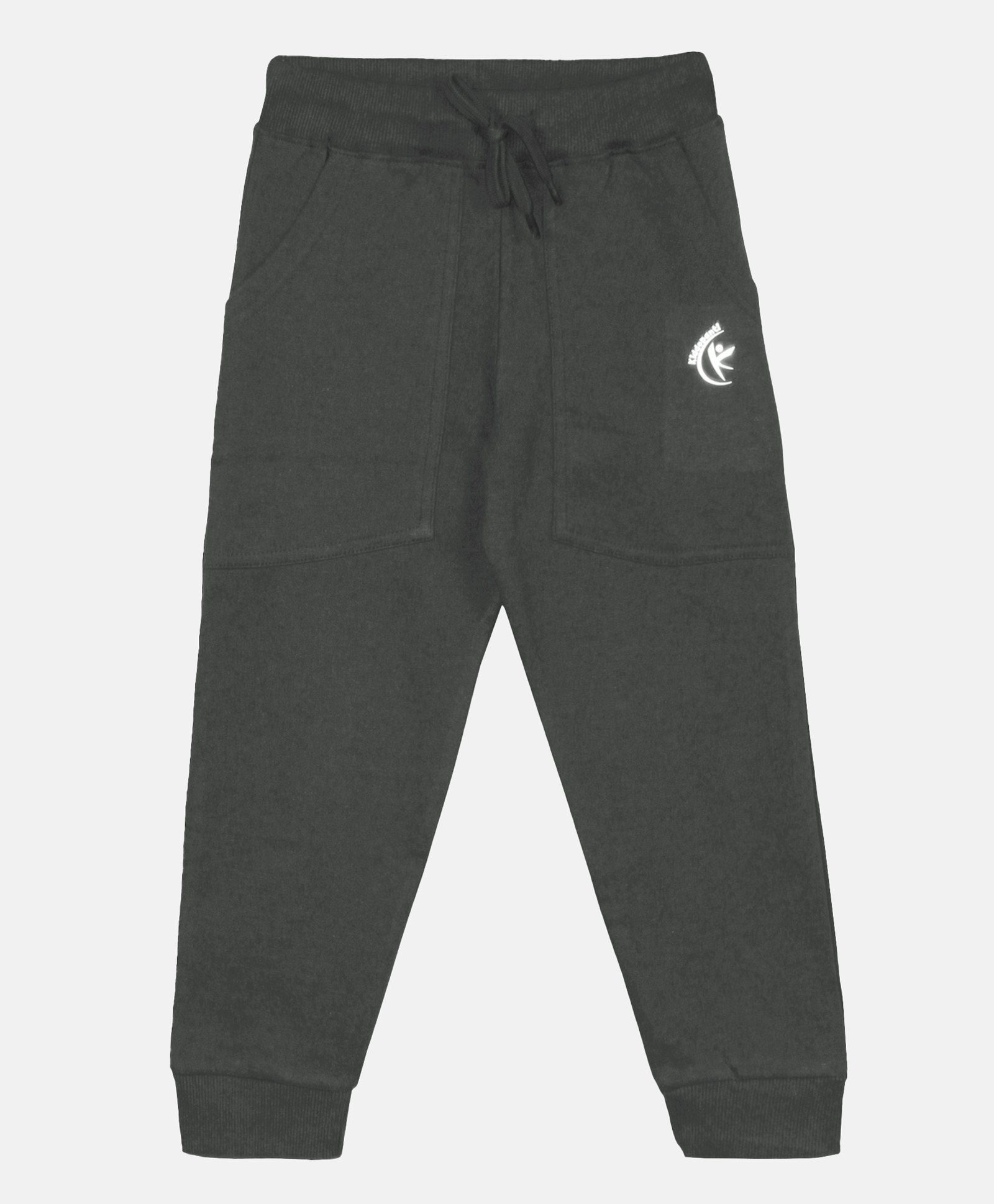 Kiddopanti Brand Name Printed & Pocket Detailed Track Pant - Dark Grey-picture-18