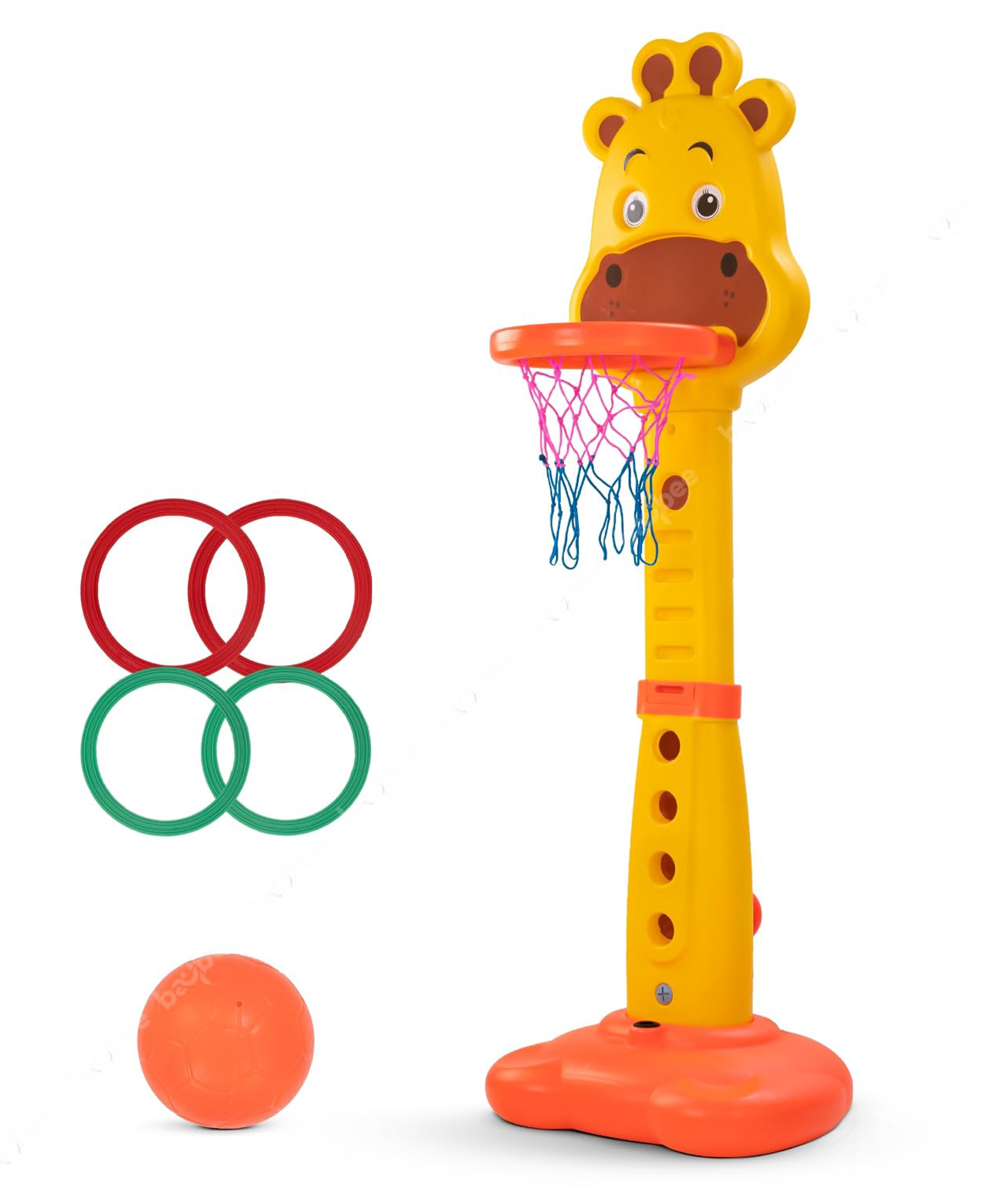Baybee 4 in 1 Basketball for Kids with 6 Height Adjustable Stand, Basketball Hoop & Ring | Preschool Kids Play Area Indoor & Outdoor Toy Games for Kids-picture-17