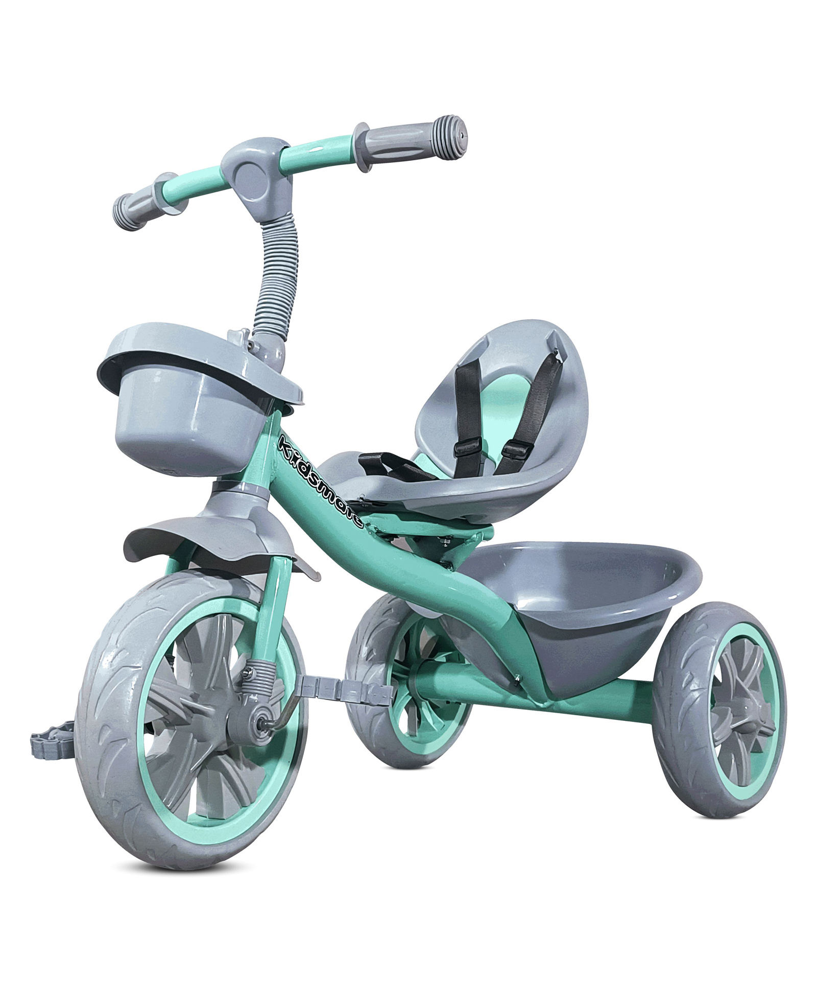 Kidsmate StarLight Premium Tricycle for kids 2 to 5 years | Tricycle for Boys & Girls | Cycle for kids Sturdy 3-Wheel Kids Bike with Bell and Toy Basket | Max Weight Capacity 30 kg  baby cycle - Sea Green