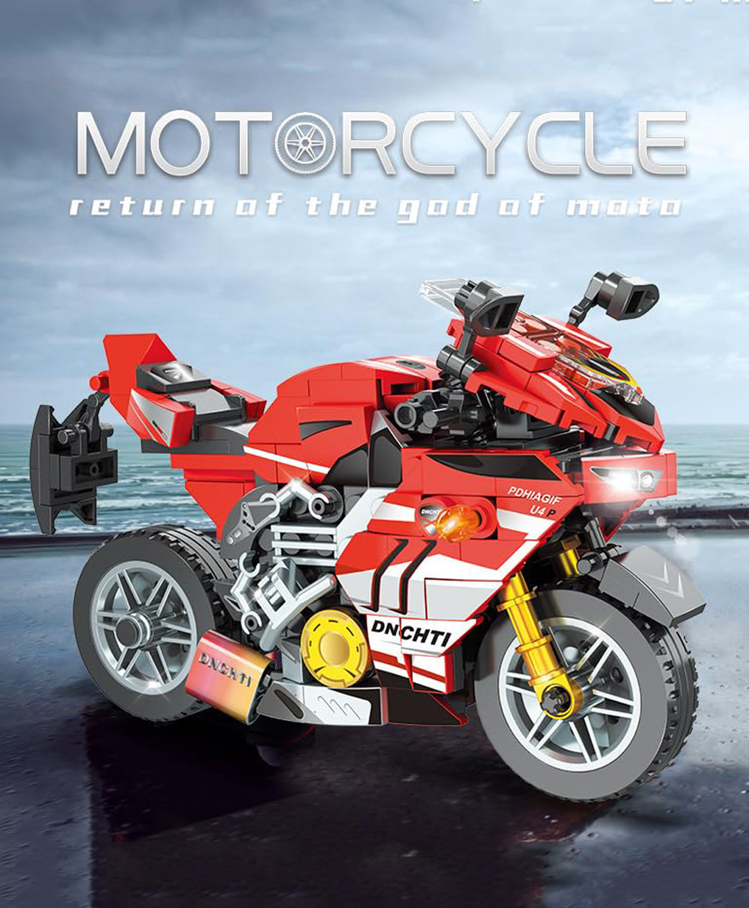 SVE Building Block Set, Model Gift, Collectible Motorcycle Display Models - 331 Pieces-image-35