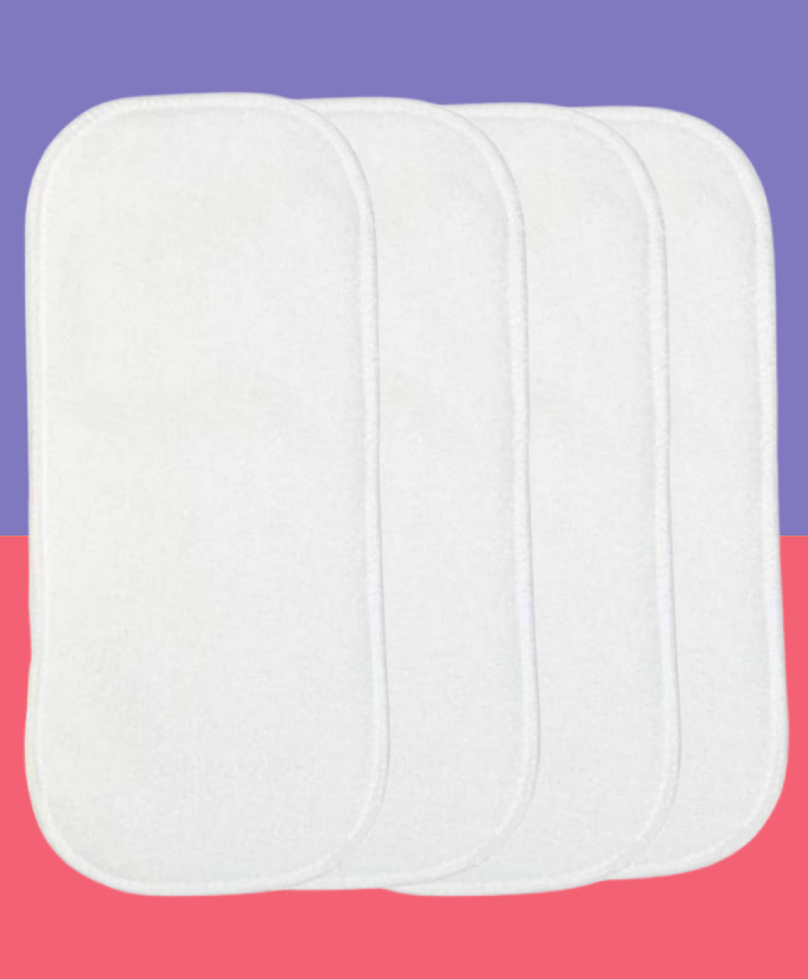 The Cheeky Kidzz Baby Adjustable 4 Layers Microfiber Microflee Bamboo Charcoal Inserts Liners Soakers Boosters For Baby Reusable Cloth Diaper Nappies Quick Dry(0-24 Months)( WHITE - PACK OF 4)-image-13
