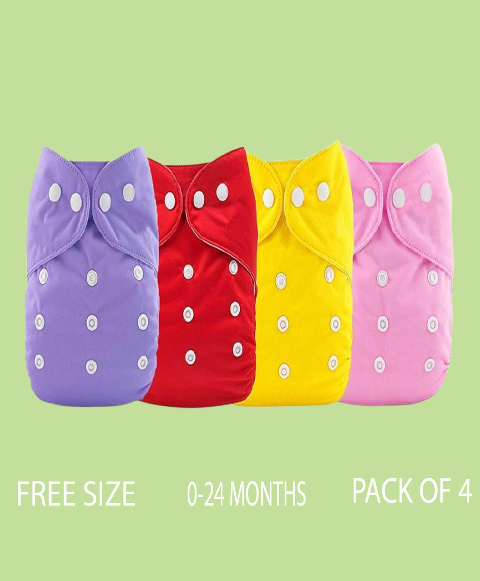 The Cheeky Kidzz Fashionable Trendy Pack of 3 Baby Reusable Cloth Diapers All in One Adjustable Pocket Style Nappies Washable Durable With Combo(MULTI-COLOR)-picture-36