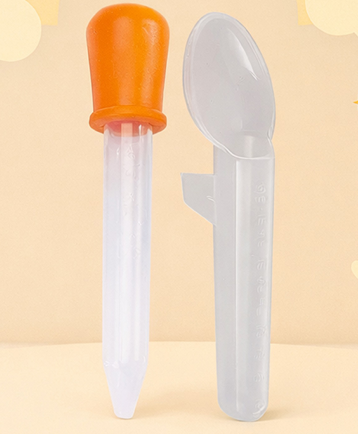 The Cheeky Kidzz Premium Baby Multi-Functional Smart Graduated Squeeze Dropper & Spoon Set Teether and Feeder (ORANGE)-image-39