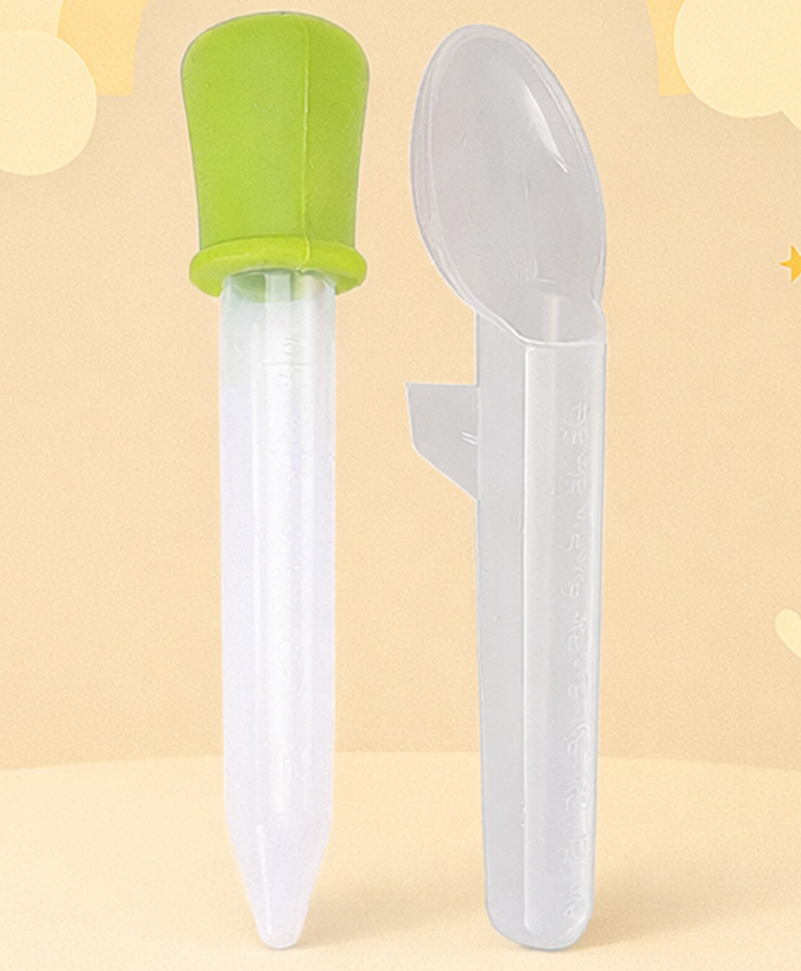 The Cheeky Kidzz Premium Baby Multi-Functional Smart Graduated Squeeze Dropper & Spoon Set Teether and Feeder (GREEN)-image-40
