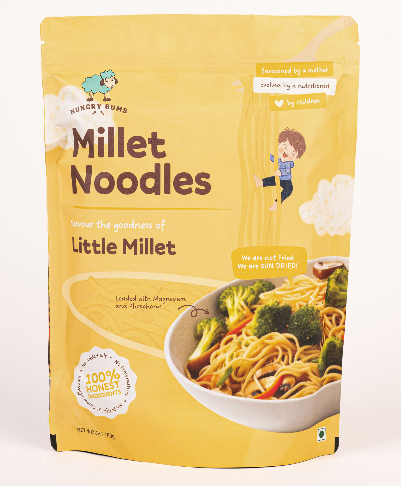 Hungry Bums- little millet noodles - pack of 3 - 180 g each-image-33