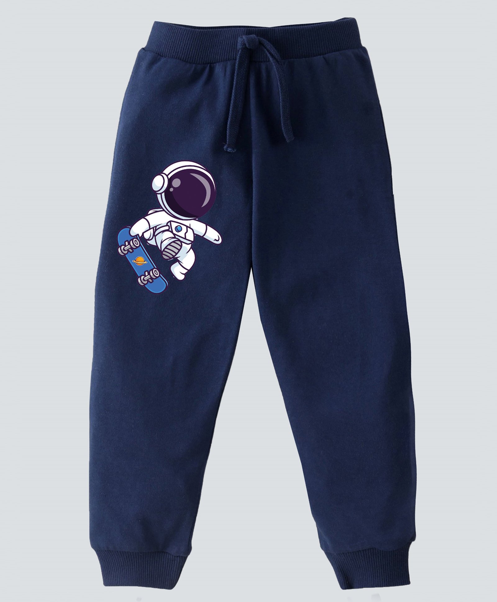 KAVEE Pure Cotton Astronaut Printed Bio Washed Joggers - Navy Blue-picture-16