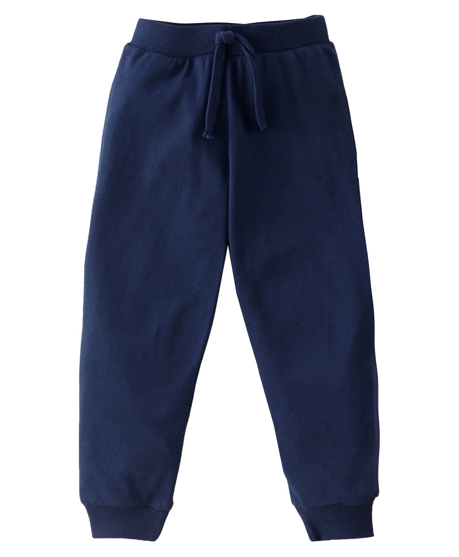 KAVEE Pure Cotton Solid Bio Washed Joggers - Navy Blue-image-43