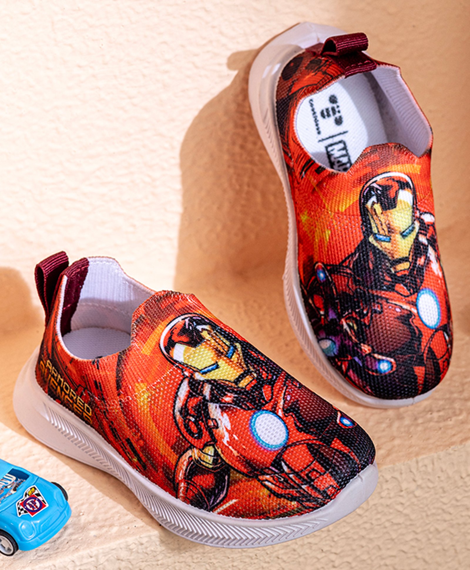 Toothless Marvel Avengers Featuring Iron Man Designed  Shoes - Maroon-image-4