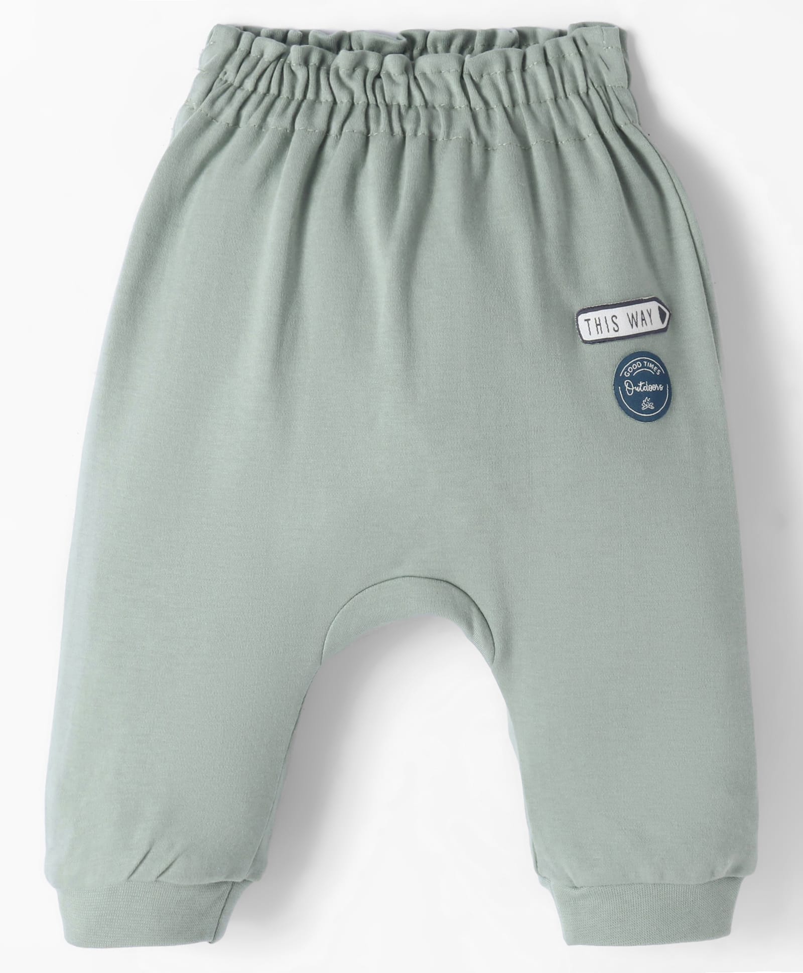 Ollypop Interlock Full Length Diaper Leggings With Patch Detailing - Grey-image-35