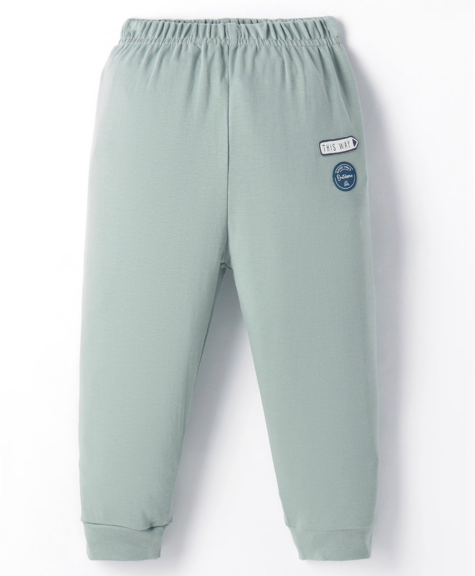 Ollypop Interlock Full Length Lounge Pants With Text Print - Light Grey-picture-25