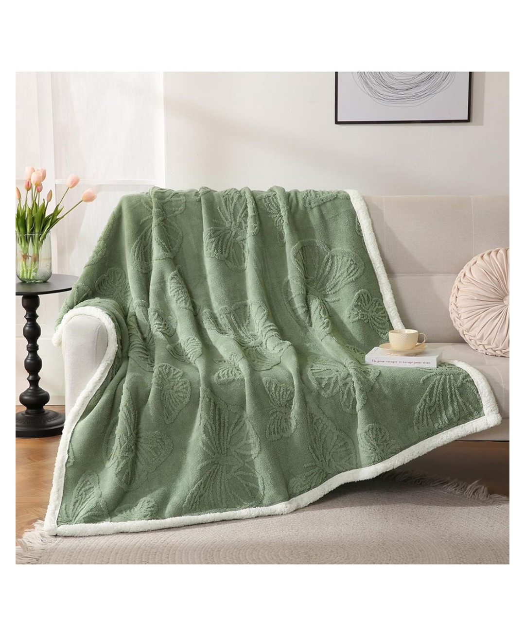 Butterthief Butterfly Cozy Super Soft Warm Double Layered Kids Sherpa Blanket - Color May Vary-picture-17